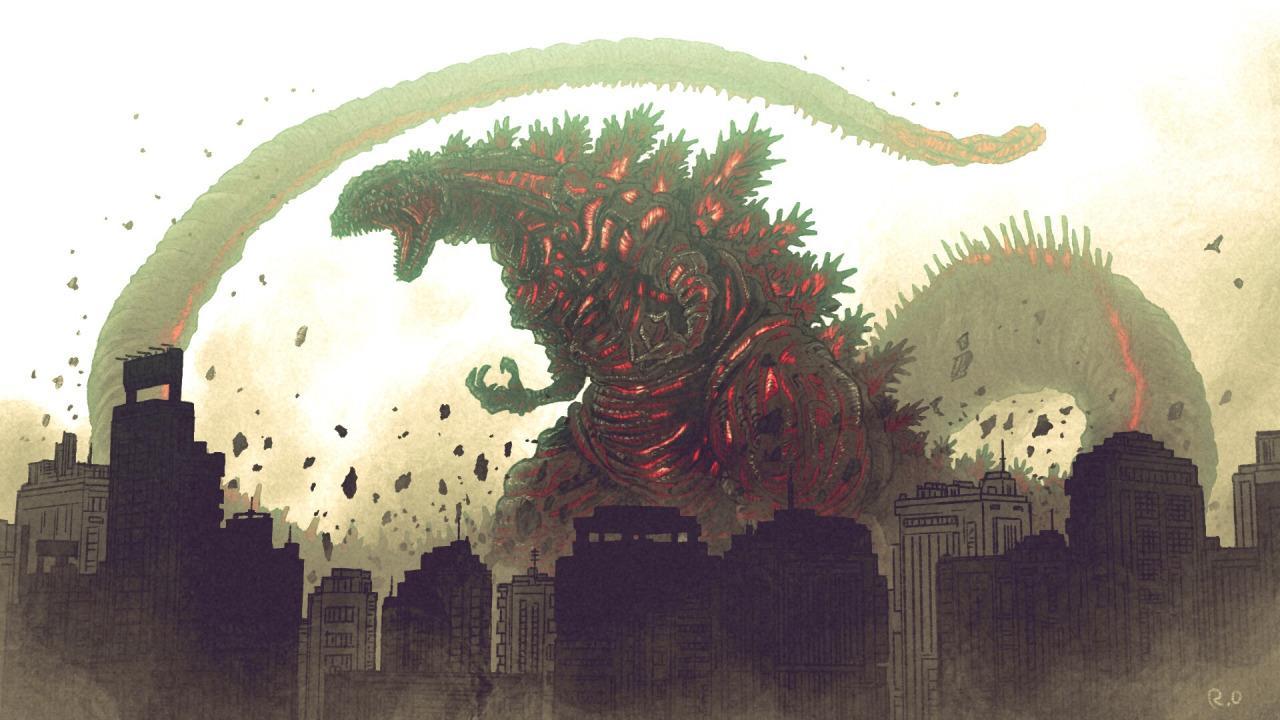 Download Godzilla Earth unleashing its fury Wallpaper