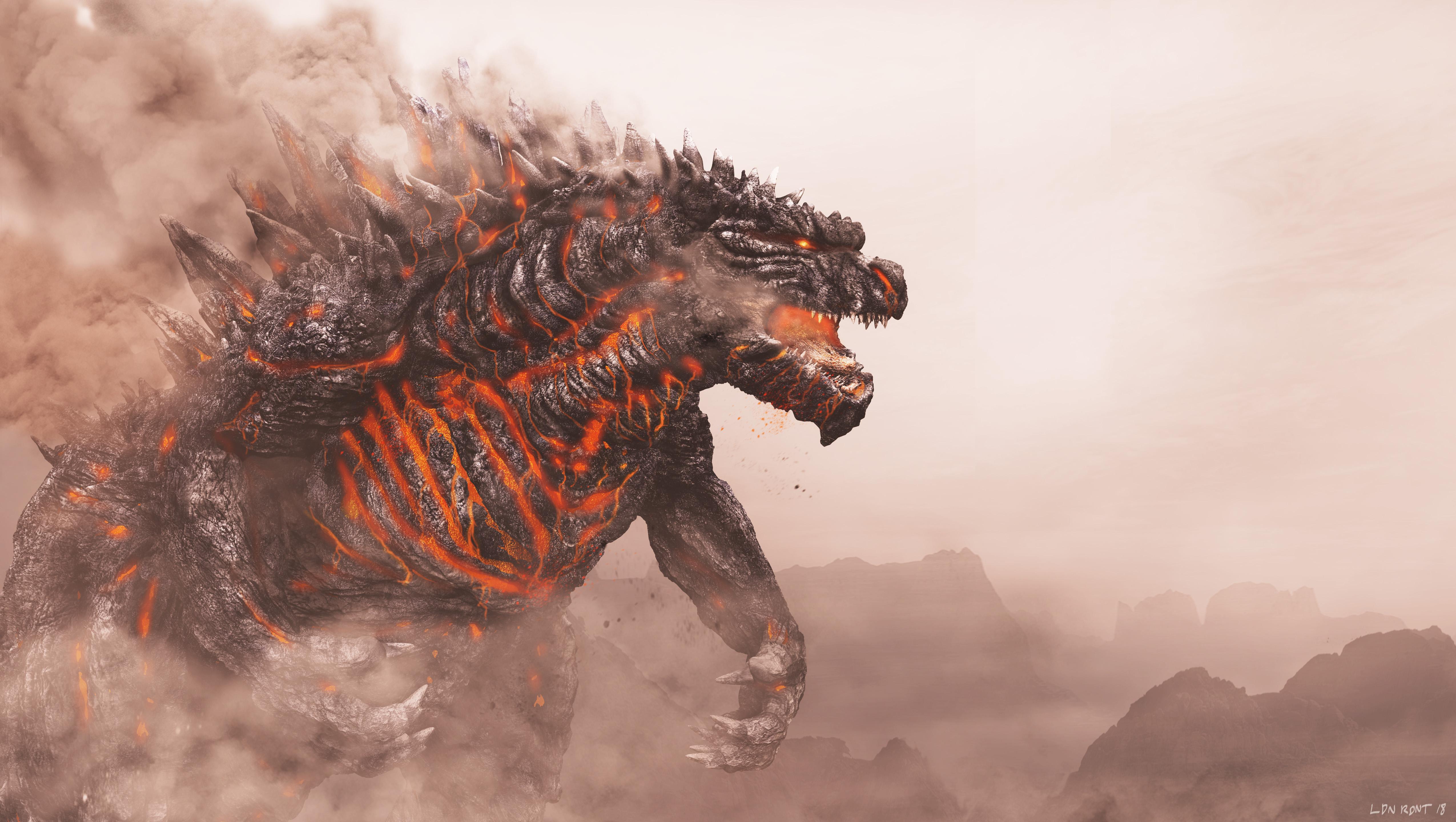 Download Godzilla Earth unleashing its fury Wallpaper
