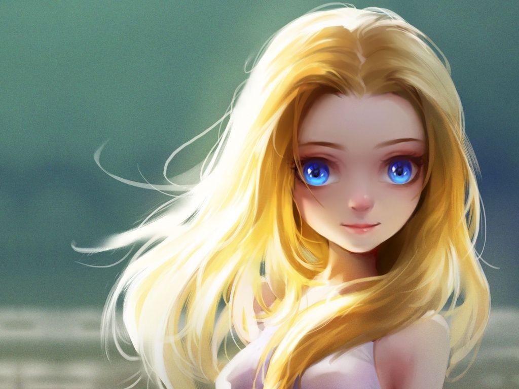 Cute, Blonde, Girl, Art Wallpaper, 2338x HD Image, Picture, 92b3e1. Little blonde girl, Character design girl, Art girl