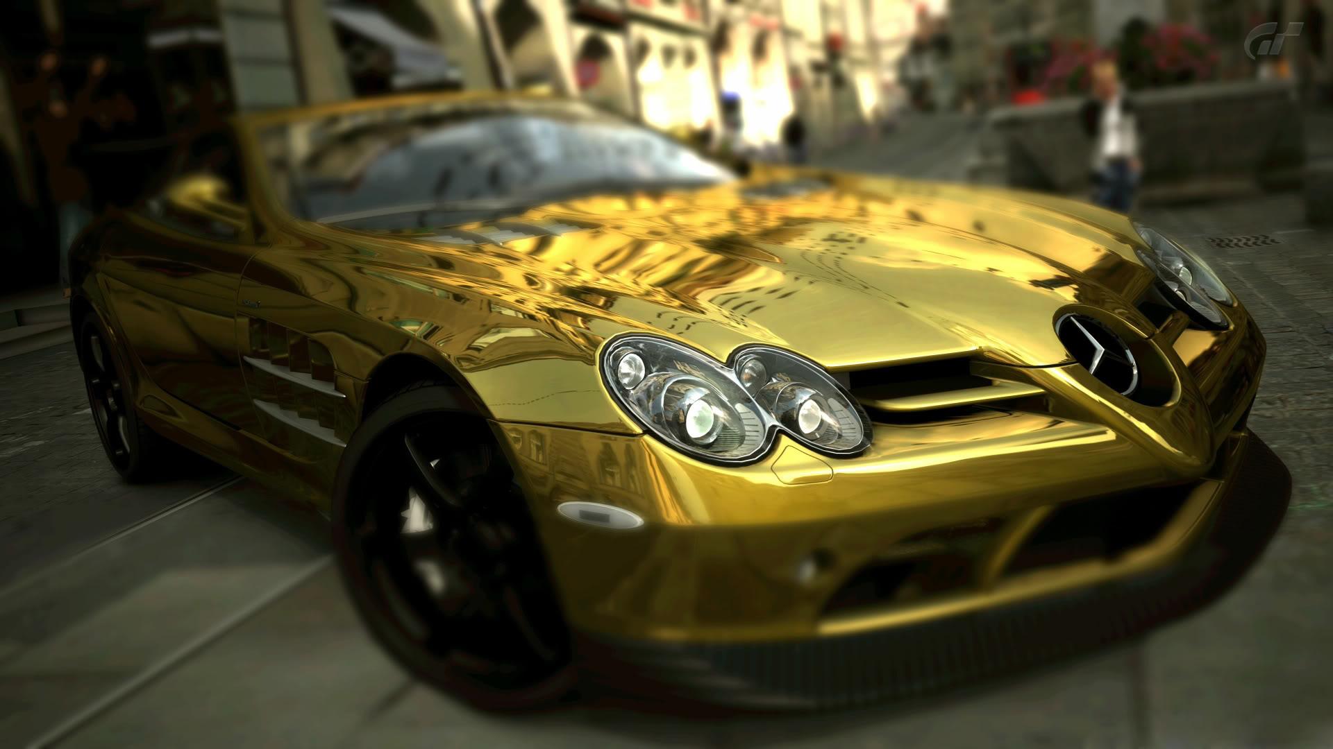 Cool Gold Cars Wallpaper Pc Benz Slr Mclaren