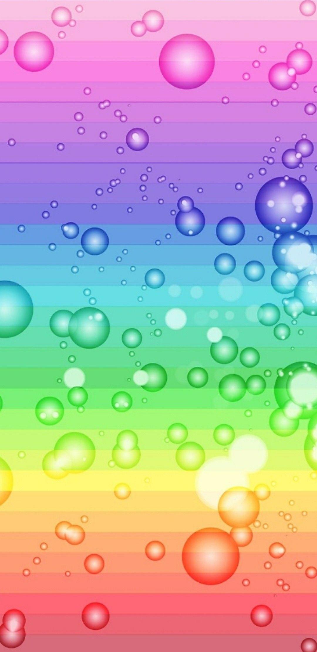 Rainbow Stripes and Bubbles Wallpaper. Bubbles wallpaper
