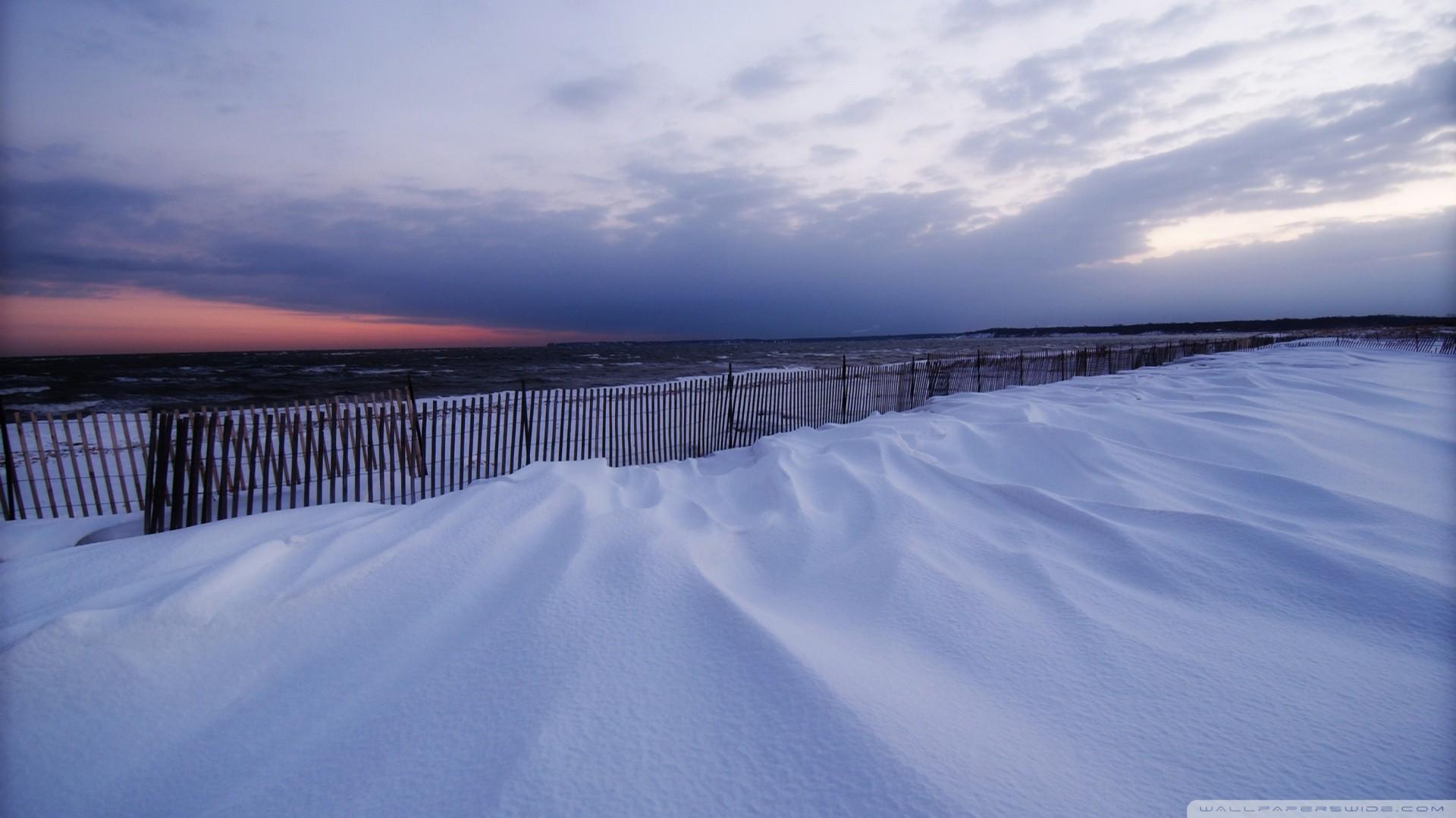 Winter Beach Scenes Wallpaper