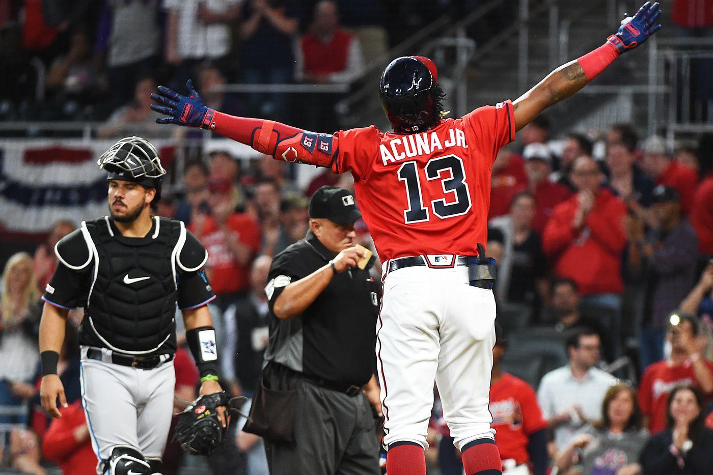 VIDEO: Ronald Acuña Jr. homers seconds after “sophomore