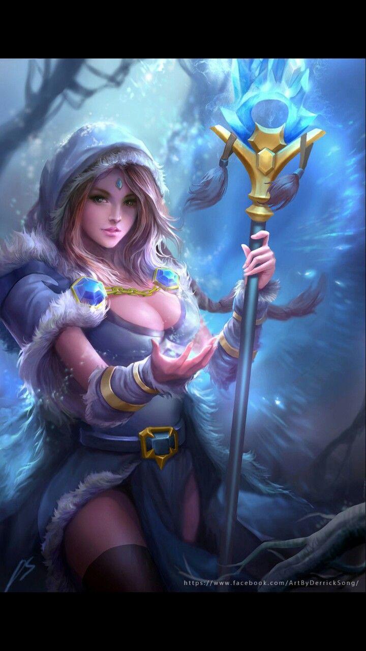 Crystal maiden 2. Anime. Dota 2 wallpaper