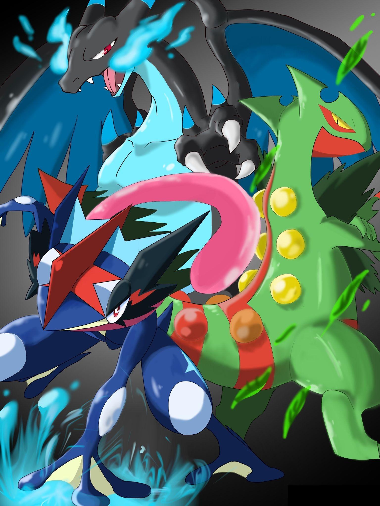 Made an AshGreninja sketch today The blacked out part is my name One of  my favorite parts of kalos  rpokemon