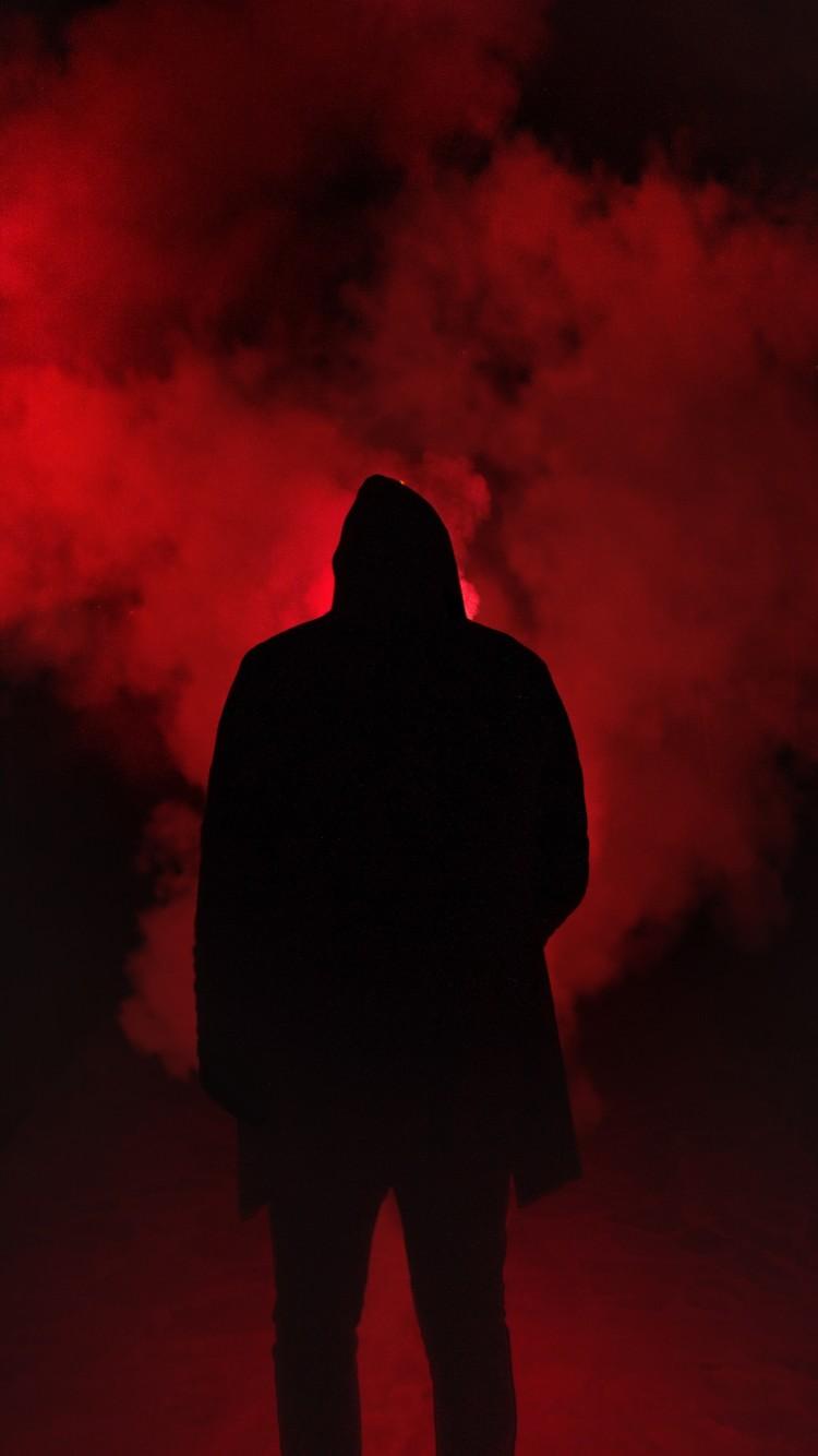 Red Smoke Background Person 5k iPhone iPhone 6S