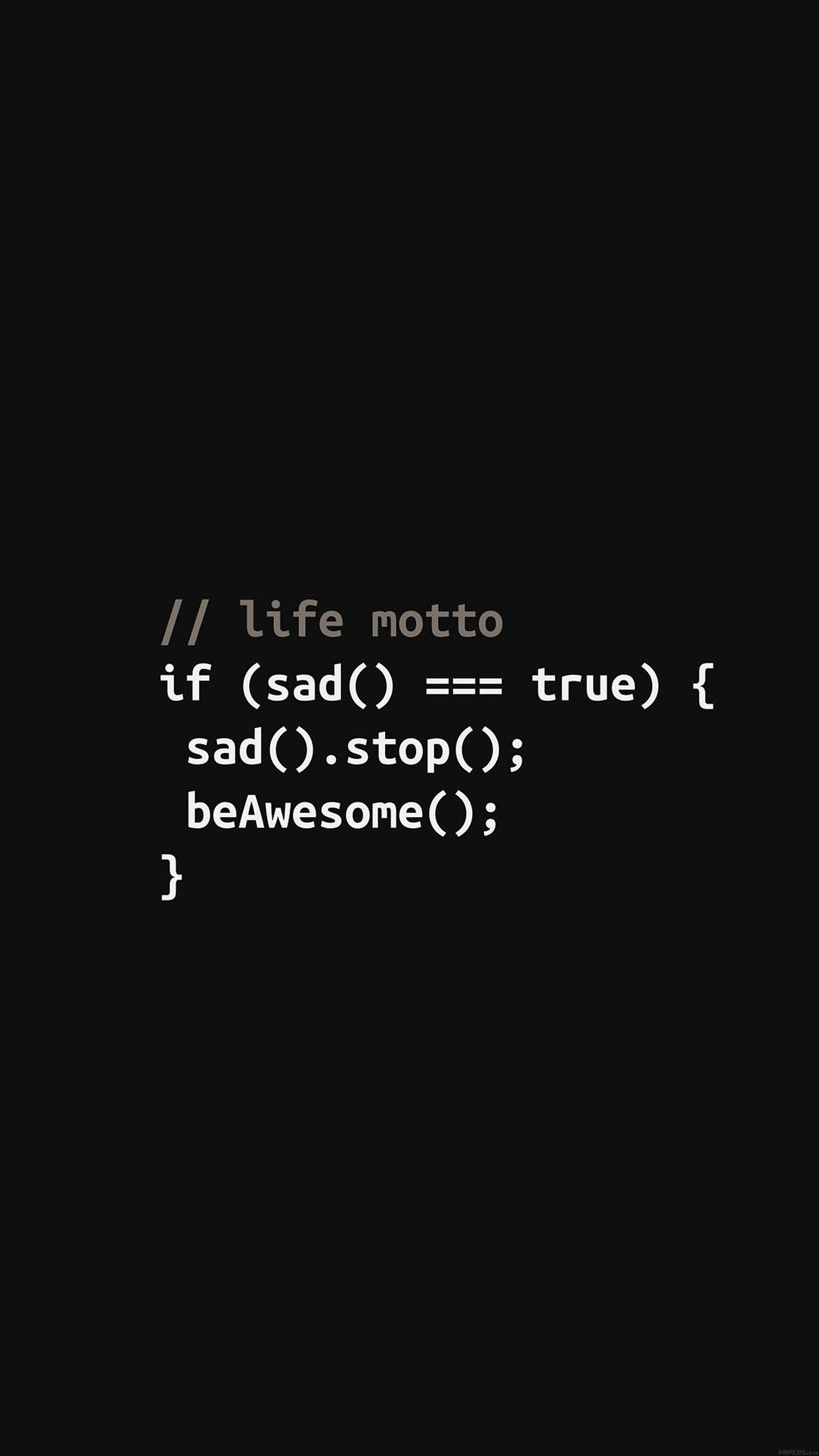 Awesome Wallpaper Programmers Life Motto Iphone6 Plus