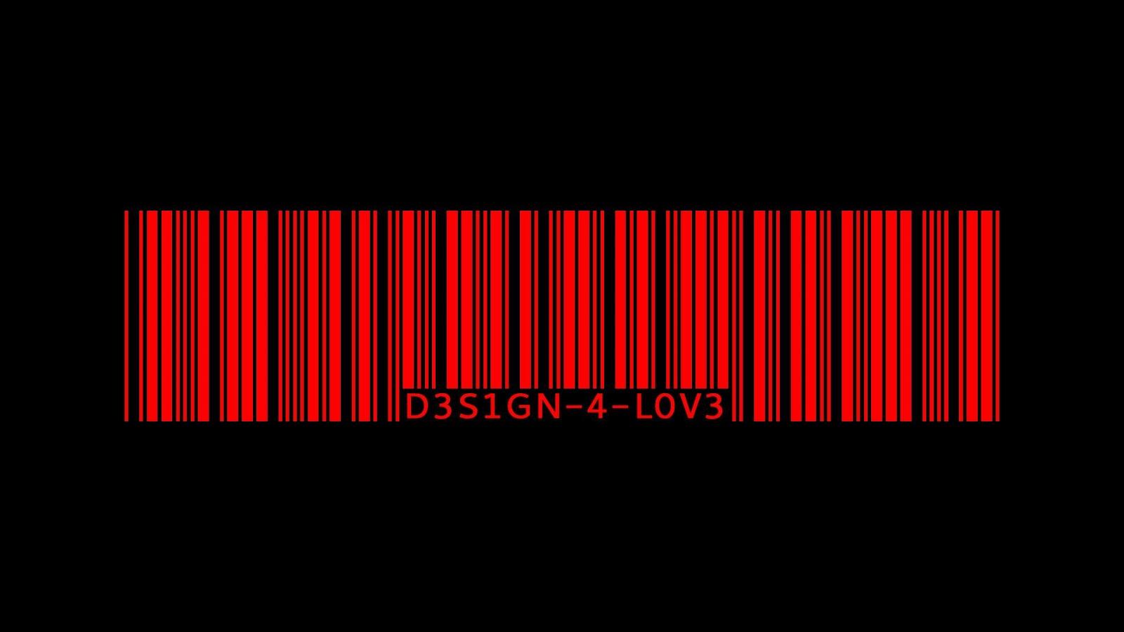 Black And White Wallpaper: Red Barcode Black Red Wallpaper