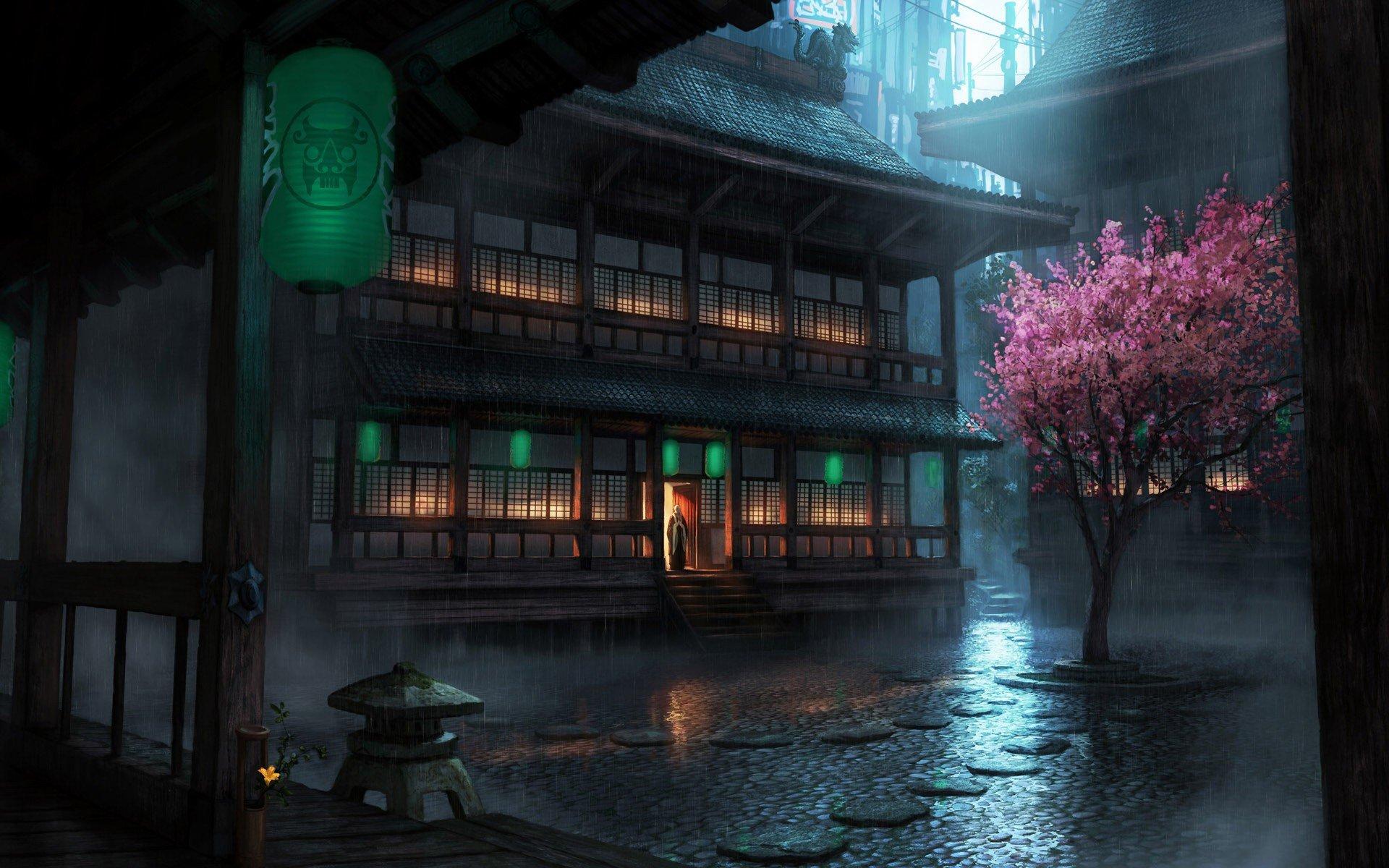 Japanese, Chinese architecture, Chinese, Anime HD Wallpaper / Desktop and Mobile Image & Photo