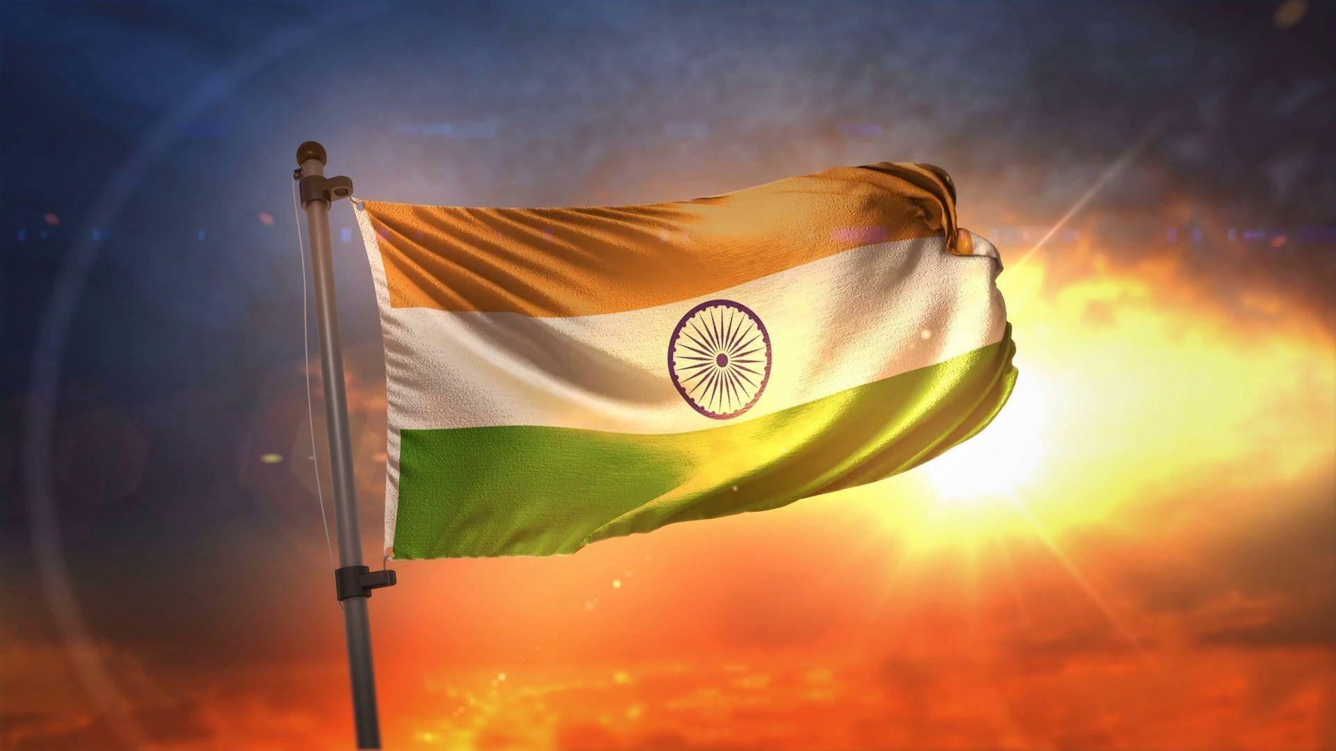 Indian National Flag Wallpaper 3D