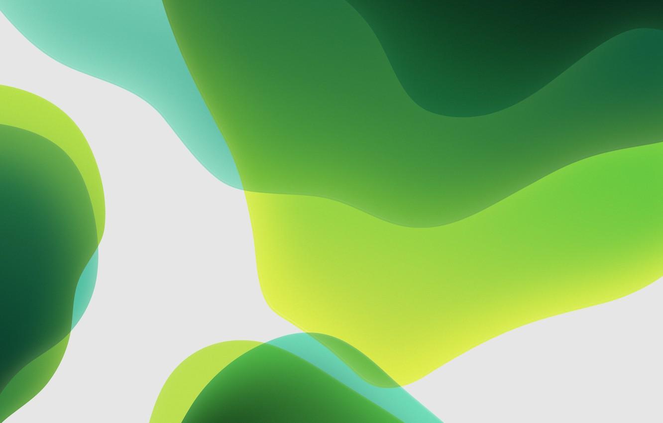 Wallpaper green, white, background, iOS