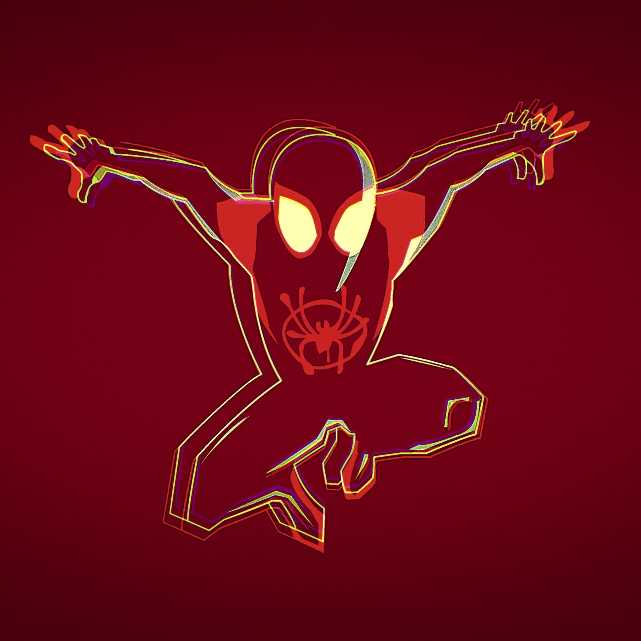 Minimalist Spiderman Into The Spider Verse 4K IPad Air