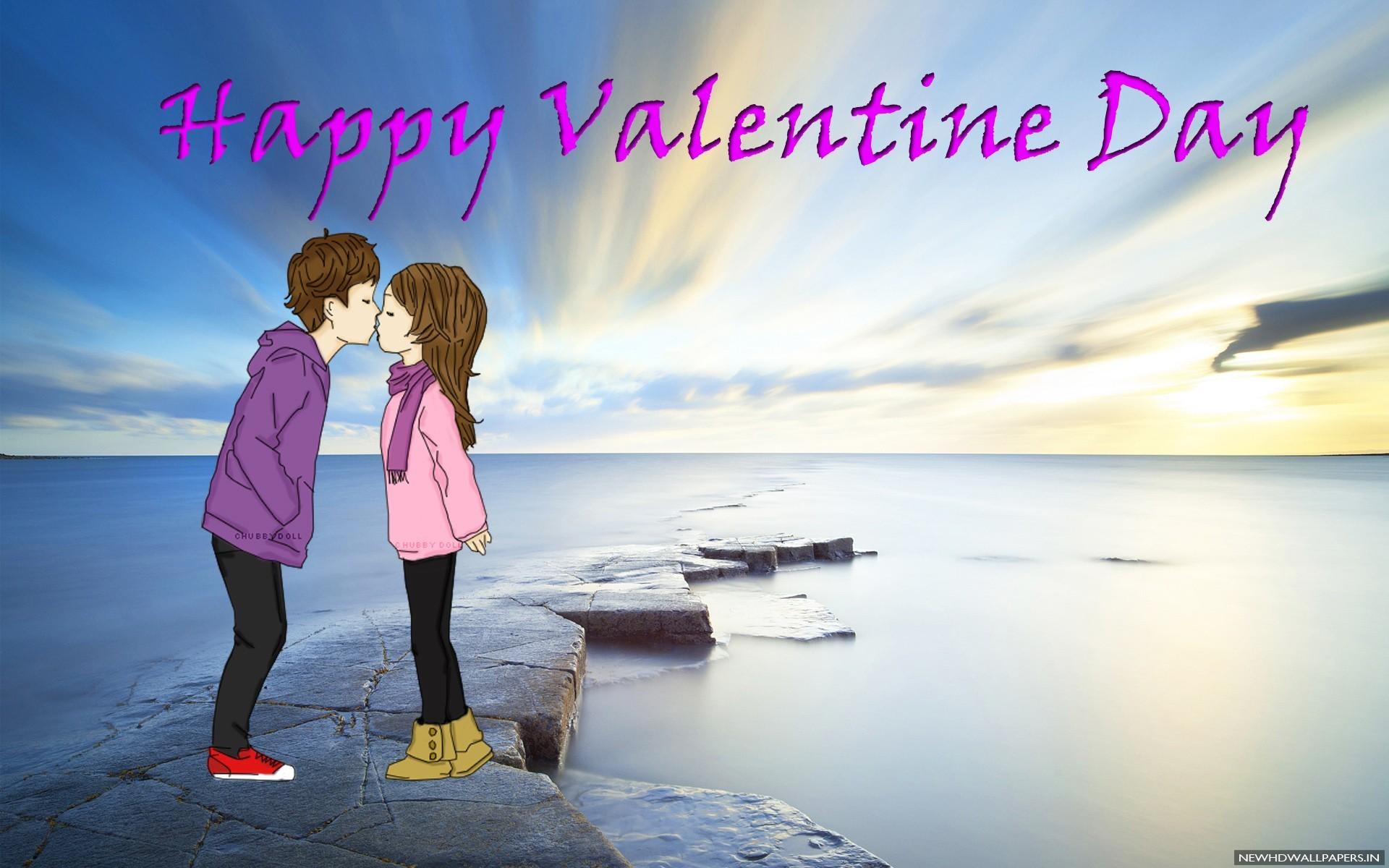 Free download Valentine Kissing Couple Wallpaper