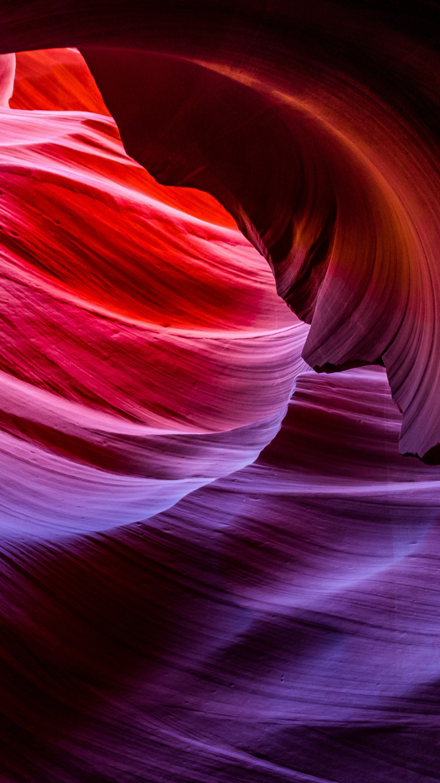 Download wallpaper 1440x2560 canyon, layers, crevices, sandy
