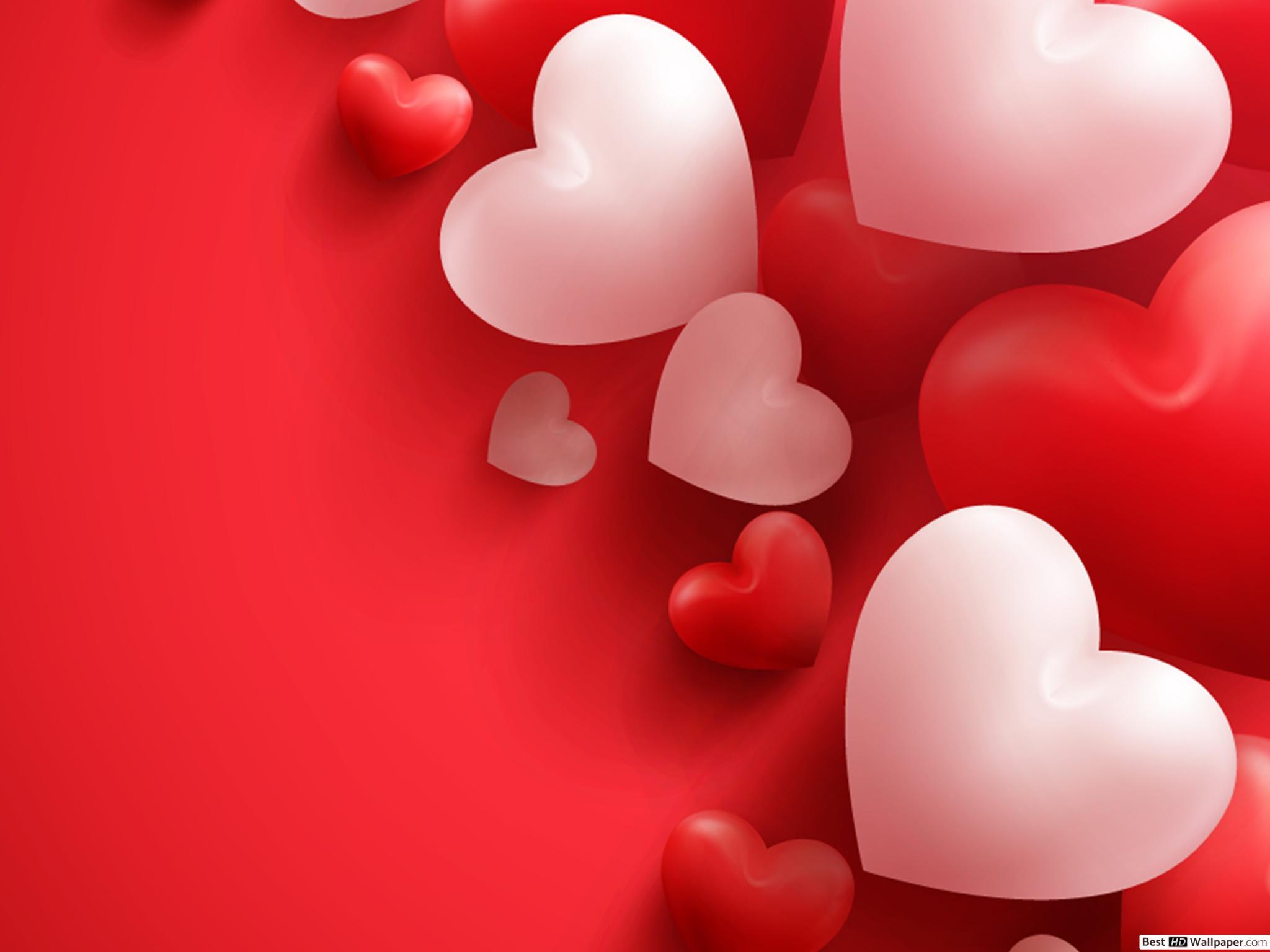 Valentine's day hearts 4K wallpaper download