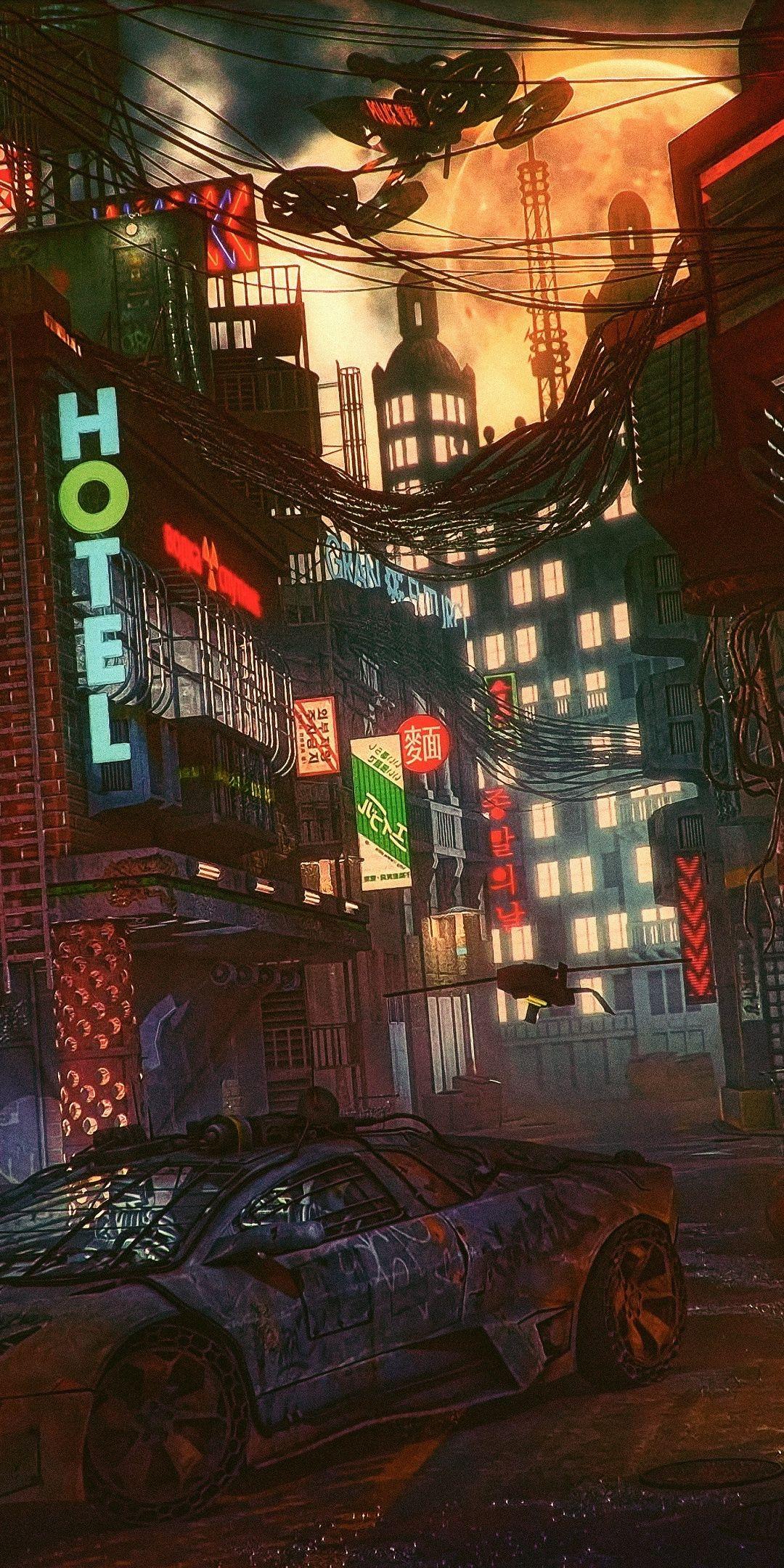 Cyberpunk, city, futuristic, artwork, 1080x2160 wallpaper. Cyberpunk city, Wallpaper, Oracular spectacular