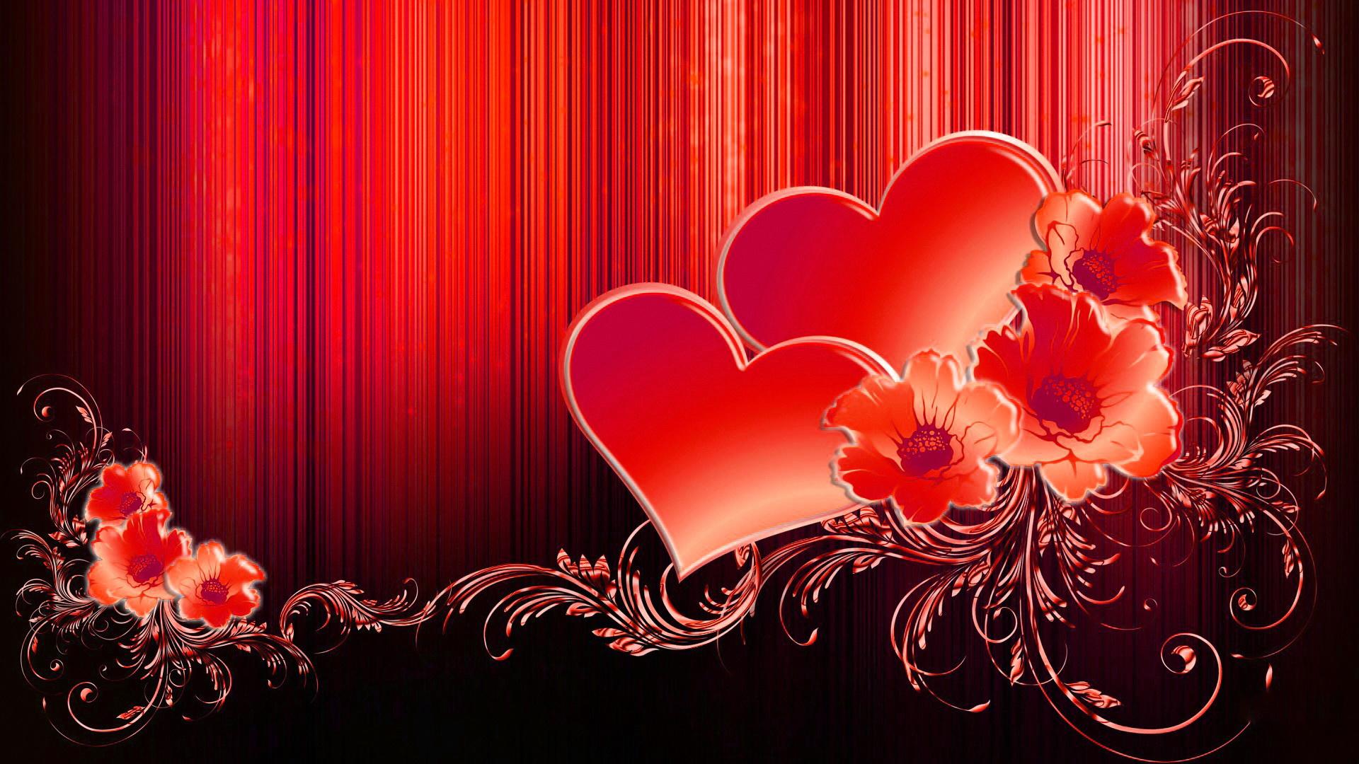 Valentine Hearts Desktop Background wallpaper HD free