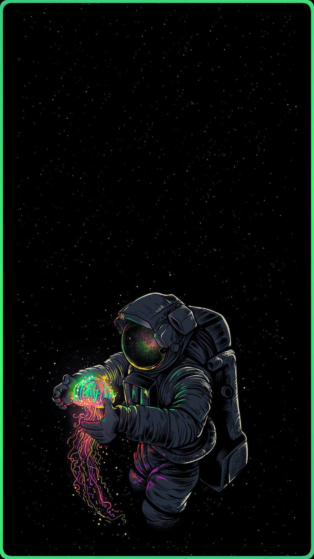 Edited this into a amoled wallpaper and added the coloured