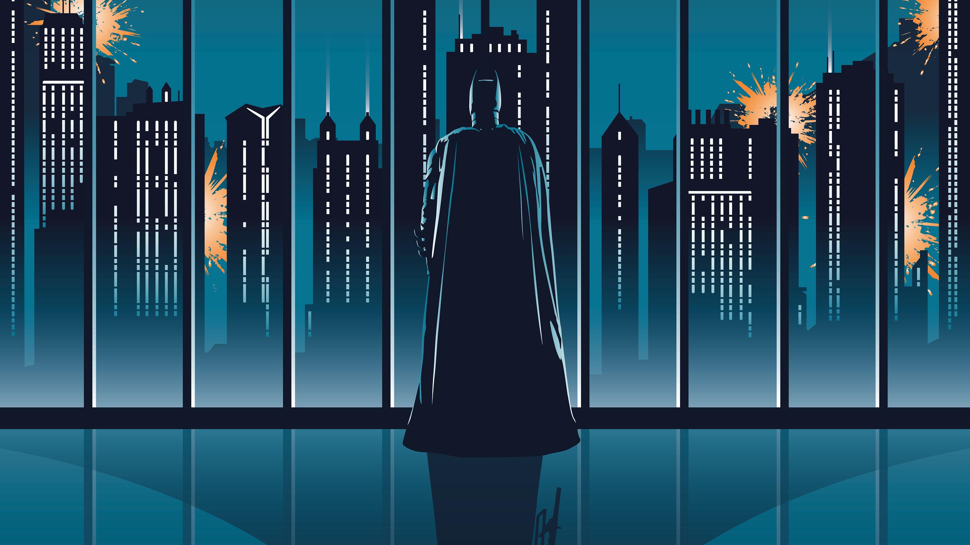 Batman Dark Knight Minimal 4k superheroes wallpaper