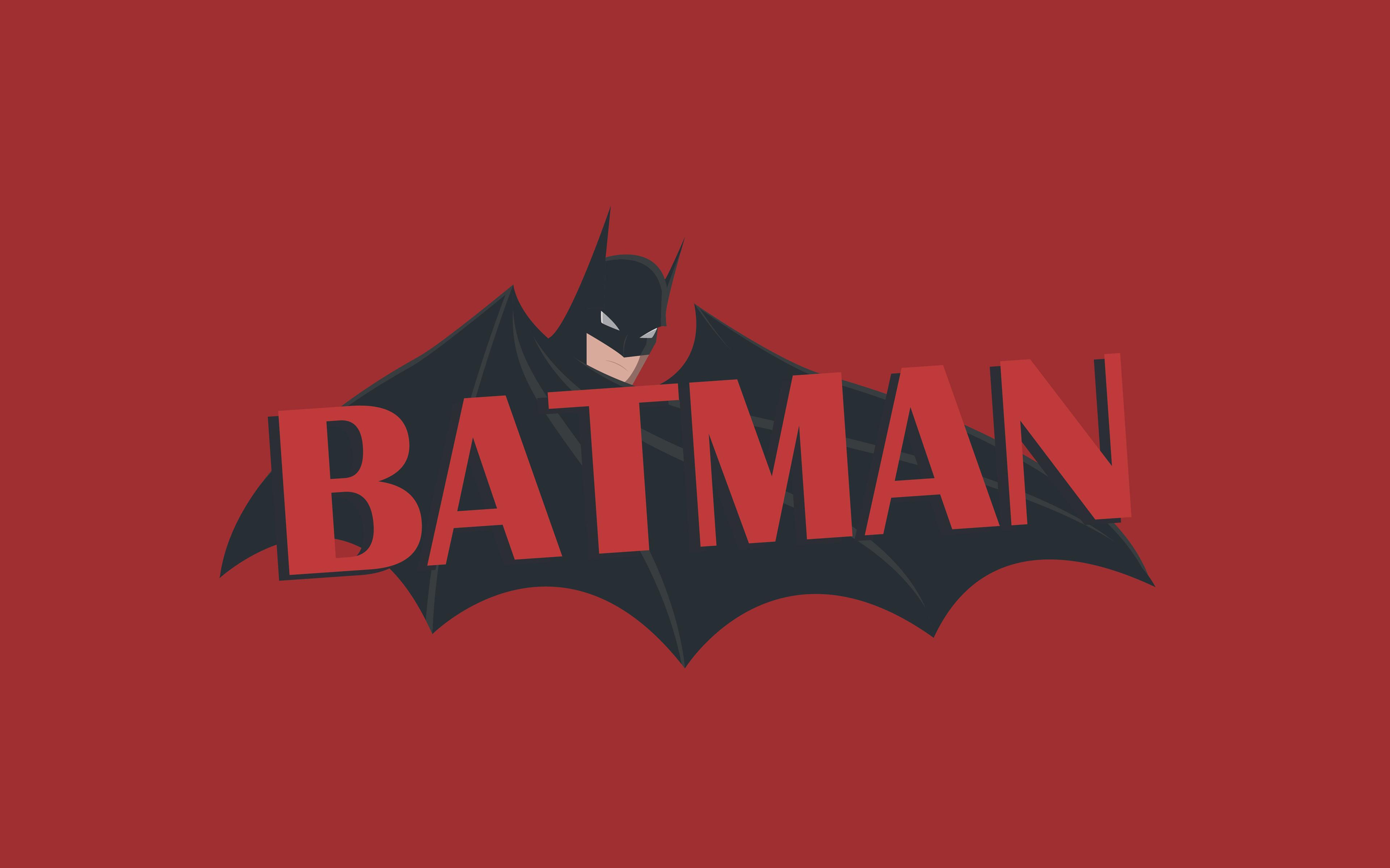 Download wallpaper Batman, 4k, minimal, superheroes