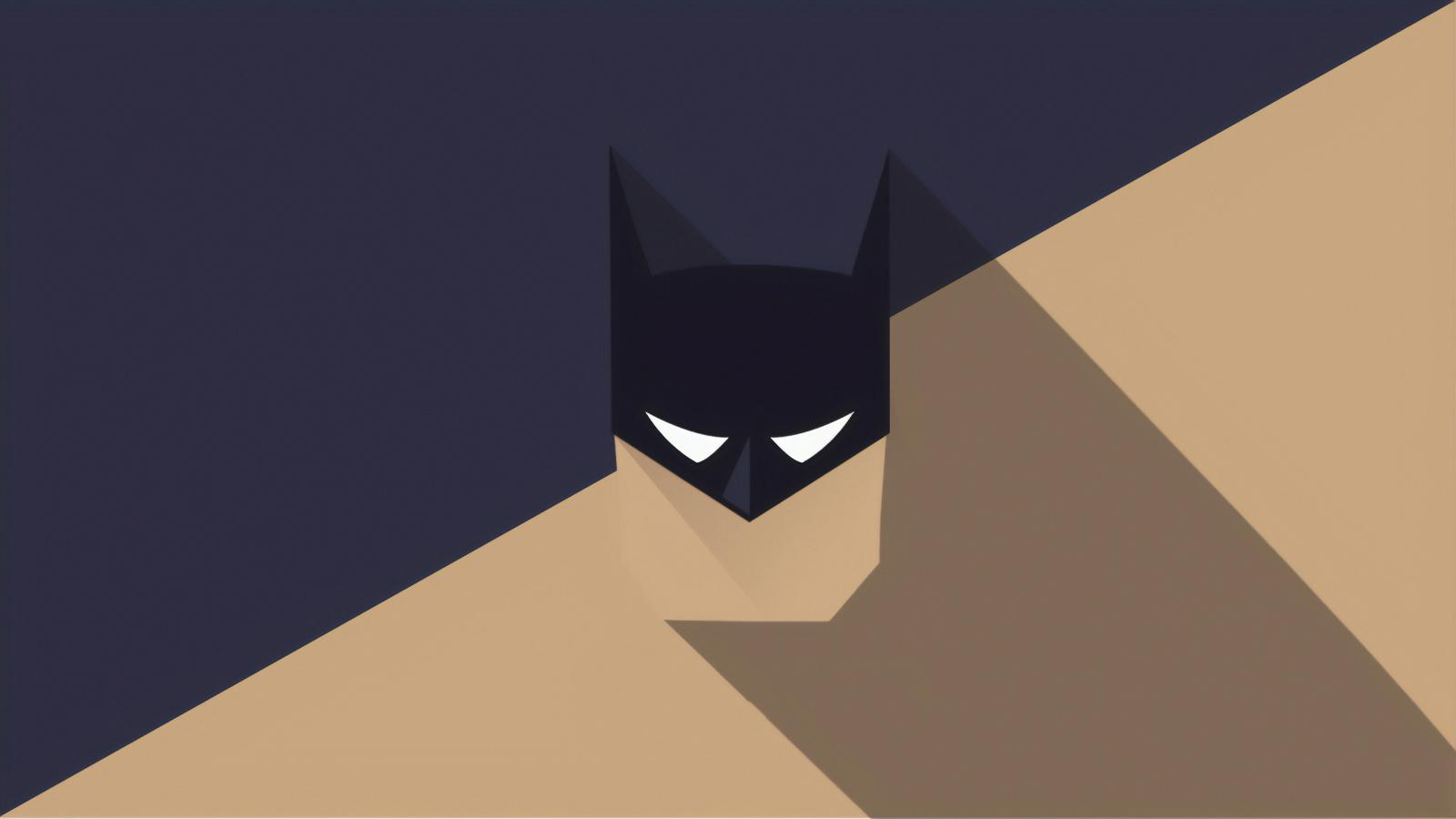 Minimal Batman Mask 1600x900 Resolution Wallpaper