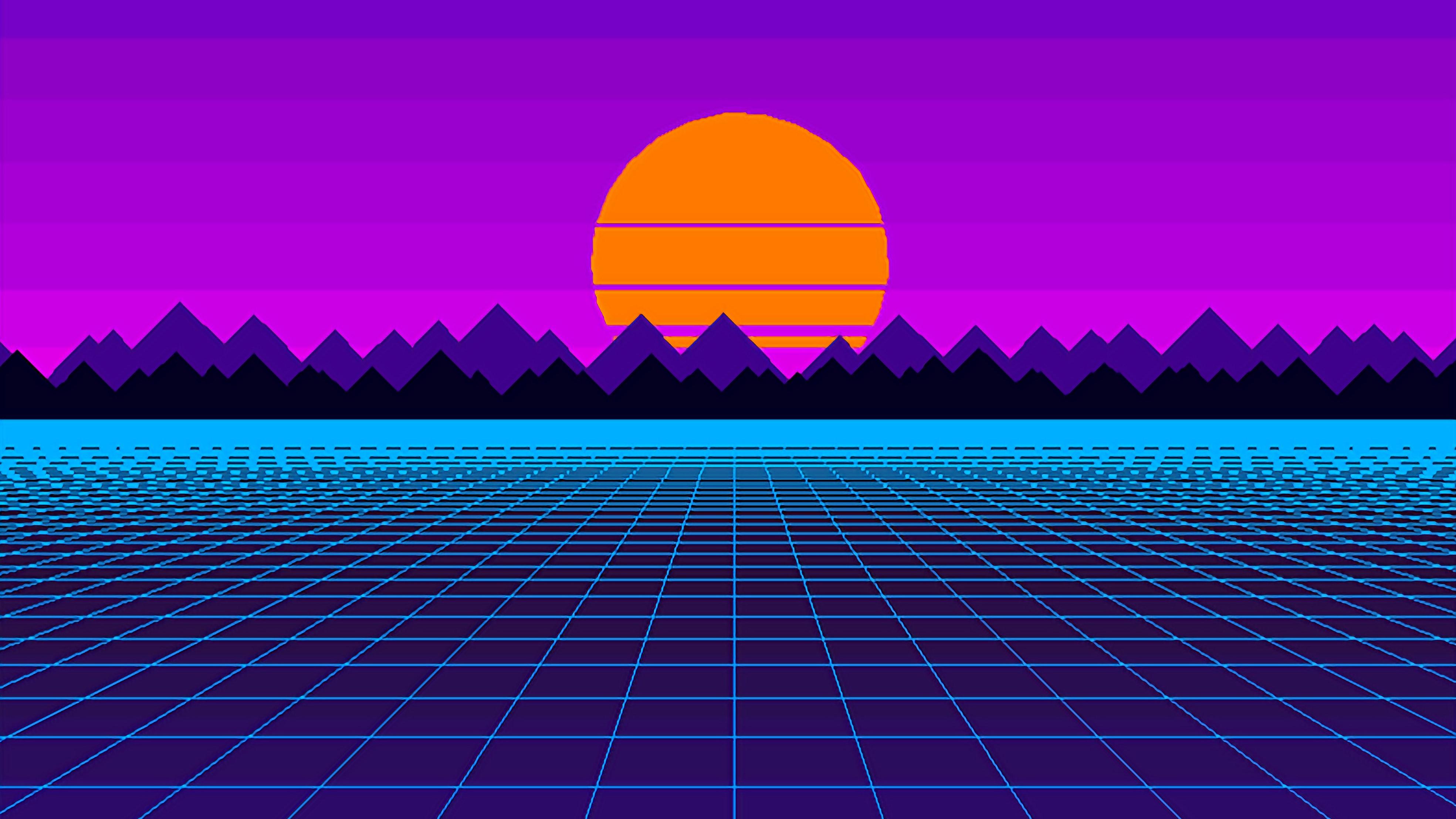 Dithering Outrun 4K wallpaper