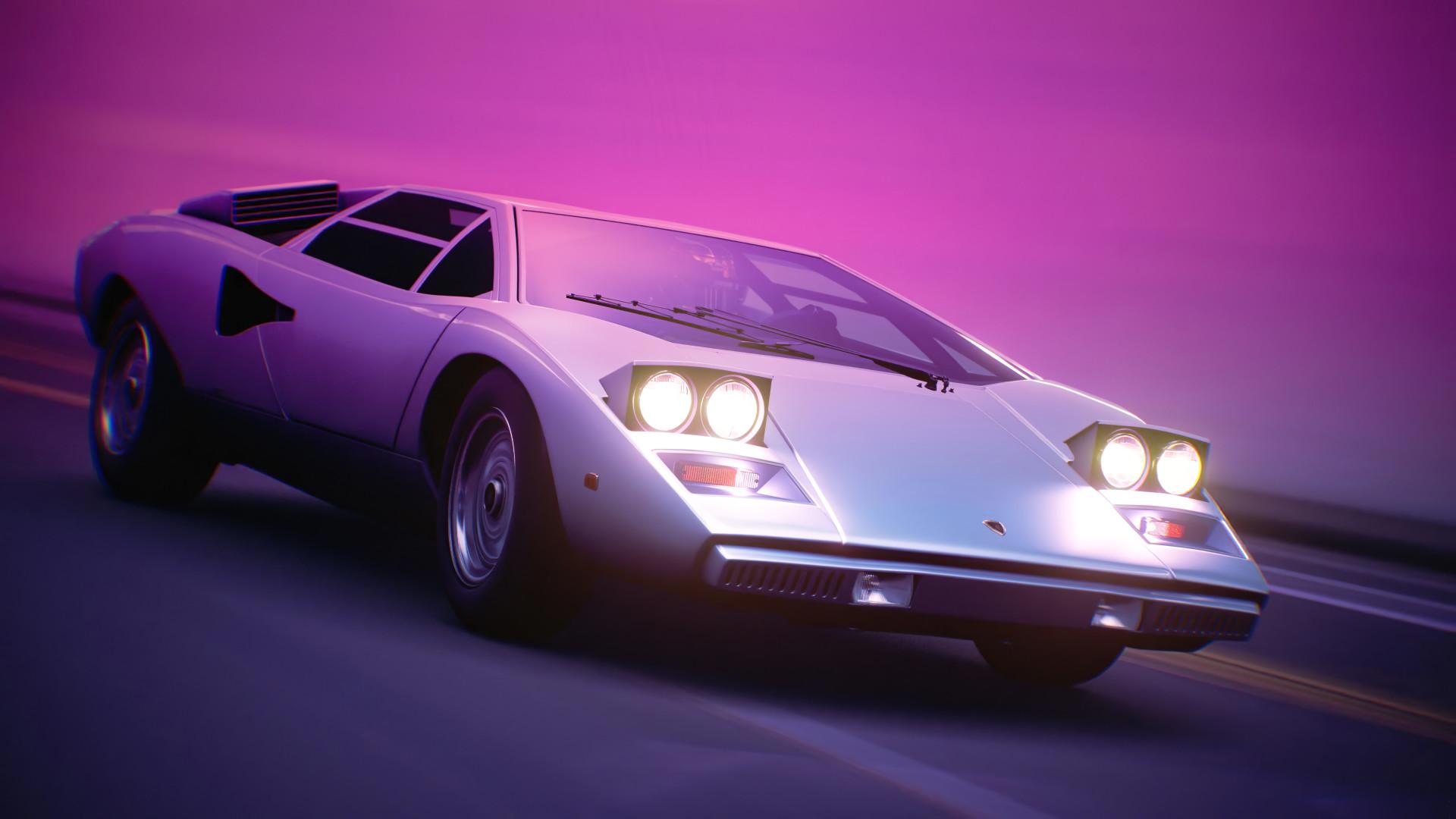 Outrun Car 4k Laptop Full HD 1080P HD 4k