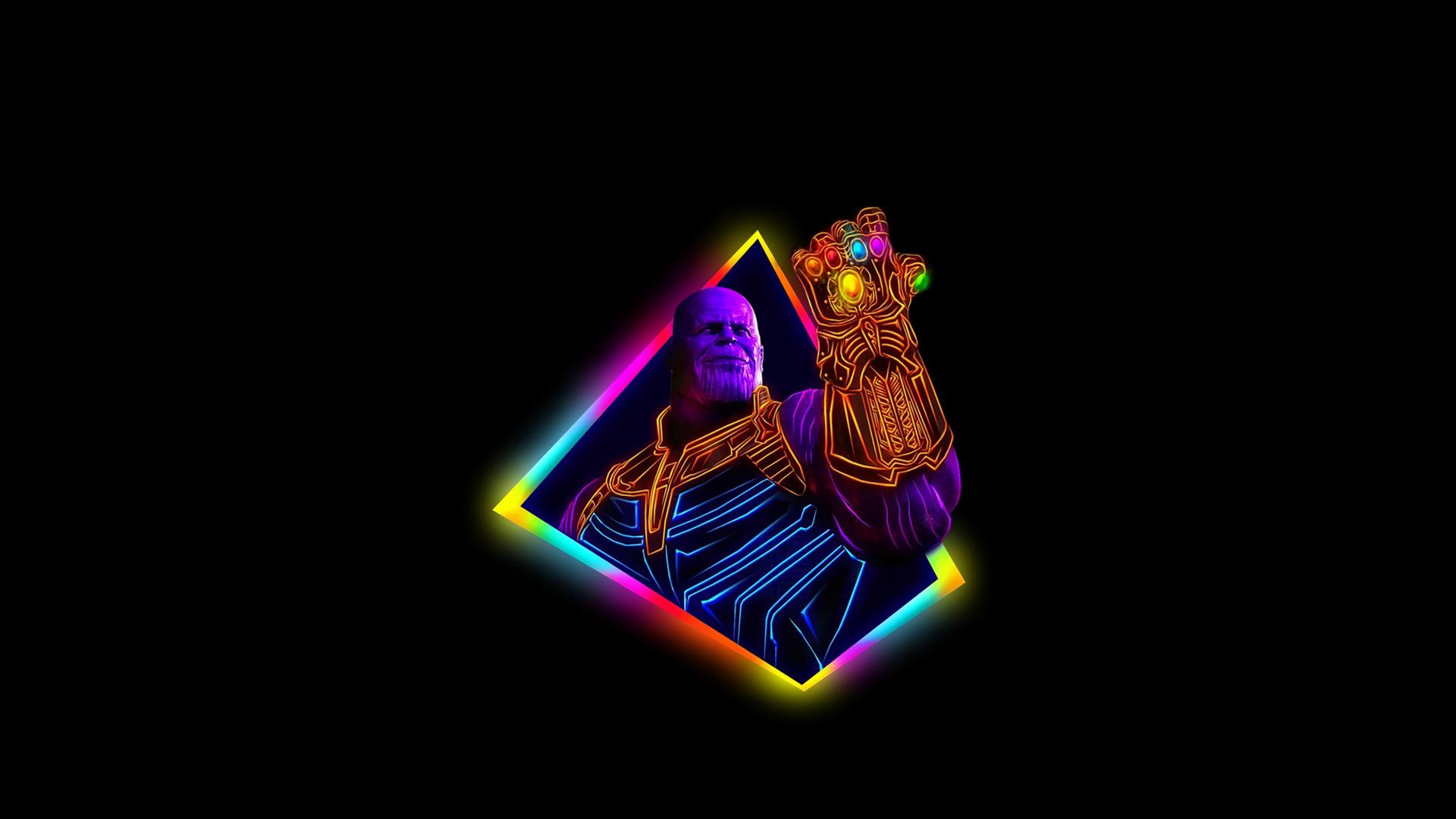 Thanos Avengers Infinity War 80s Outrun Art Wallpaper, HD Movies 4K Wallpaper, Image, Photo and Background