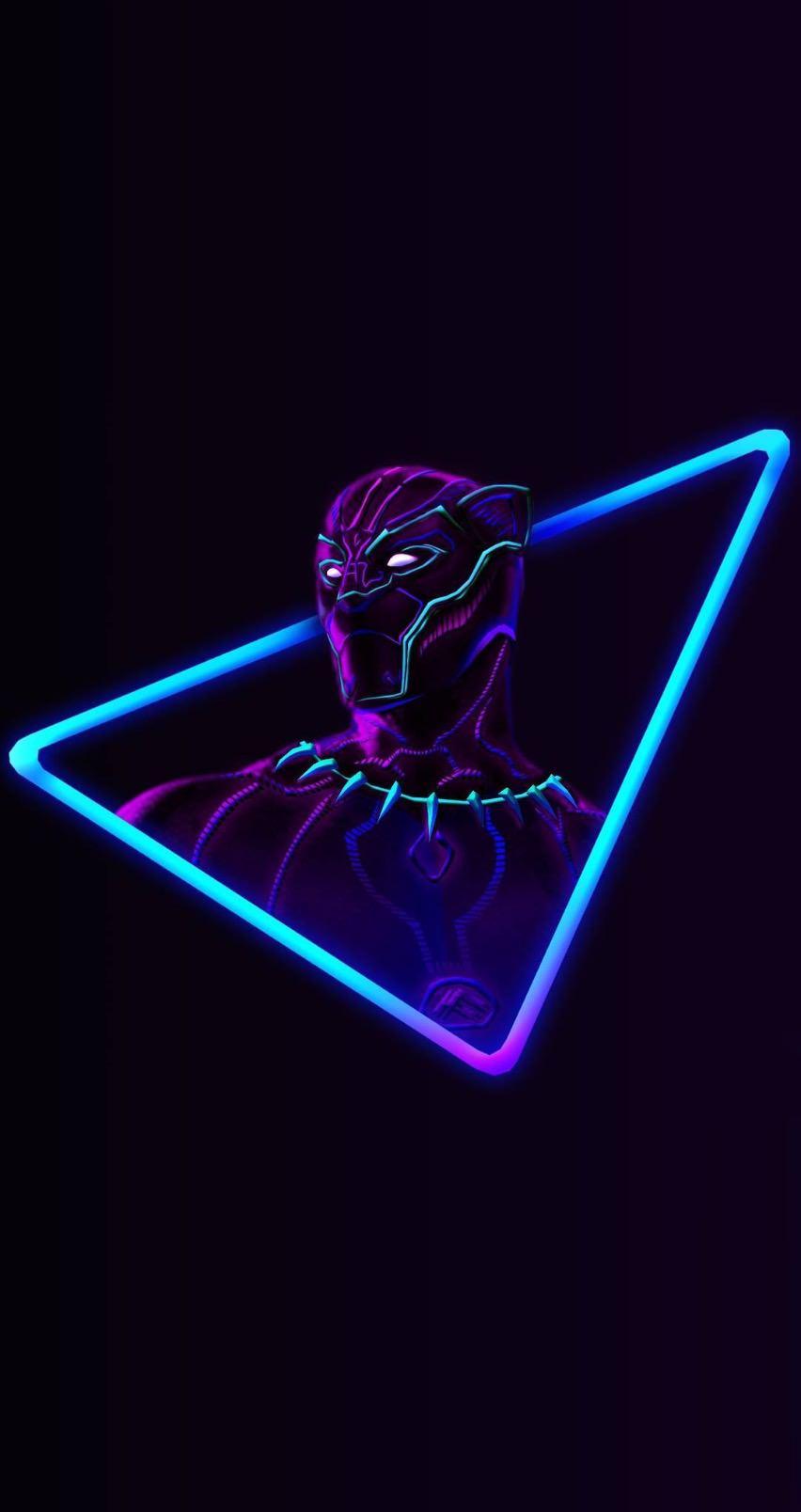 Neon Avengers Parallax Wallpaper For iPhone 8 iPhone X