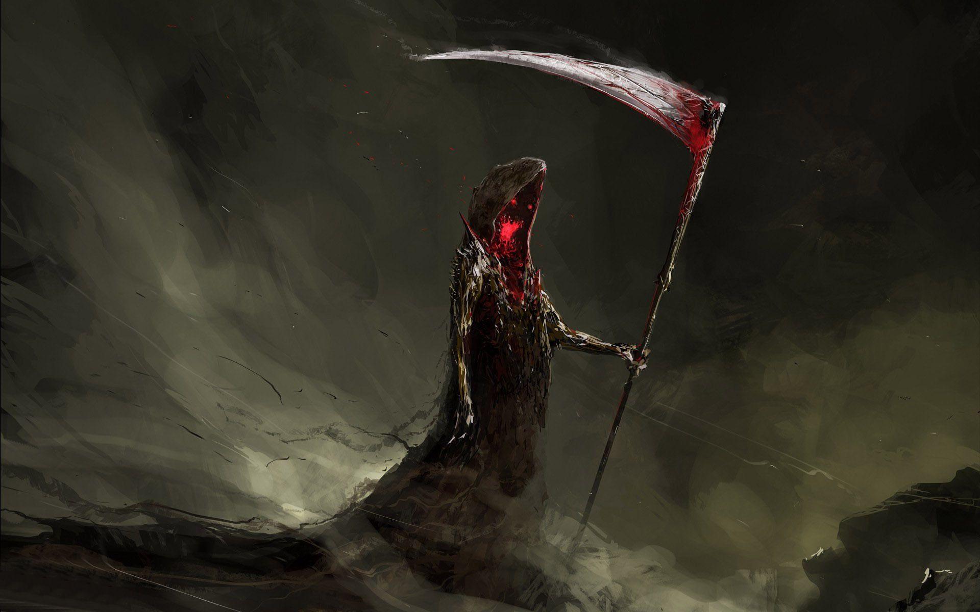 red grim reaper wallpaper