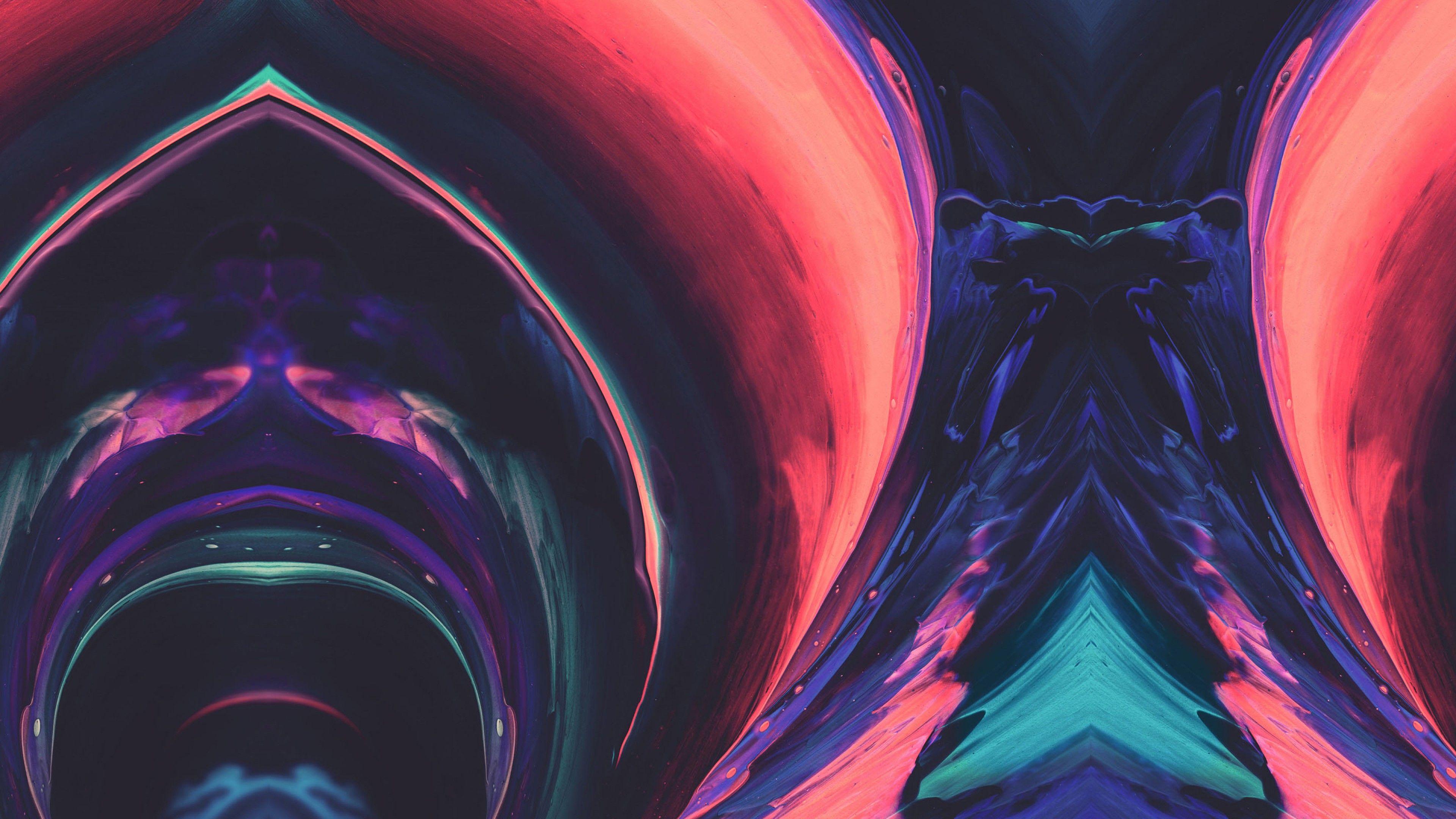 Flow Paint Colorful Dark Htc Desire Android 4k. Flow