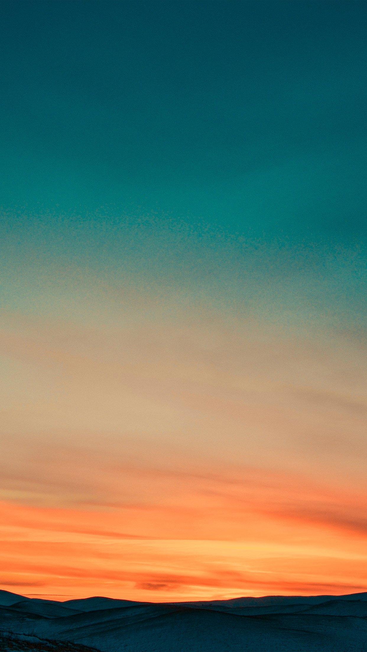 Sky Sunset Nature Orange Gradation Android wallpaper HD