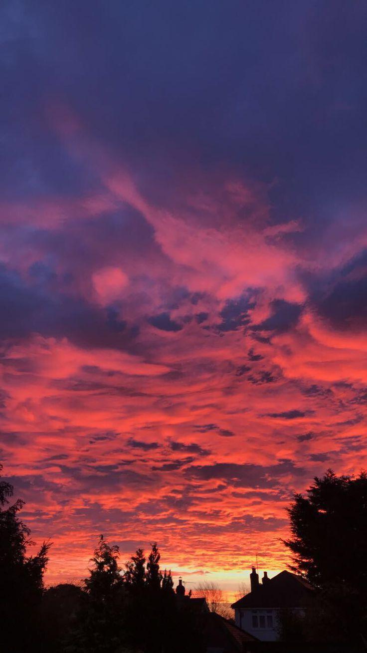 sky #pink #sunrise #clouds. Sky aesthetic, Sunset