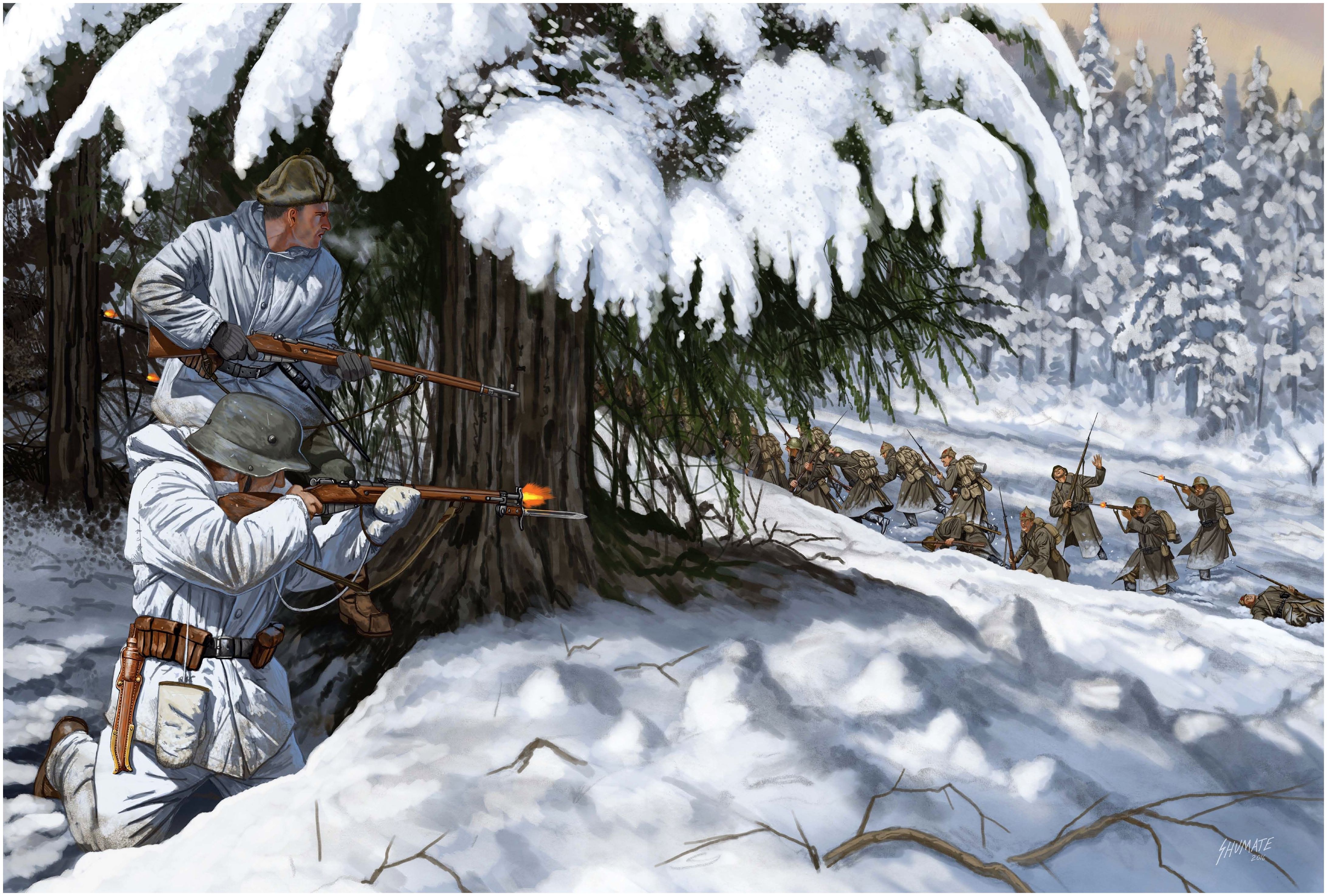 Winter War, 1939–40. Military art, Army drawing, World war two