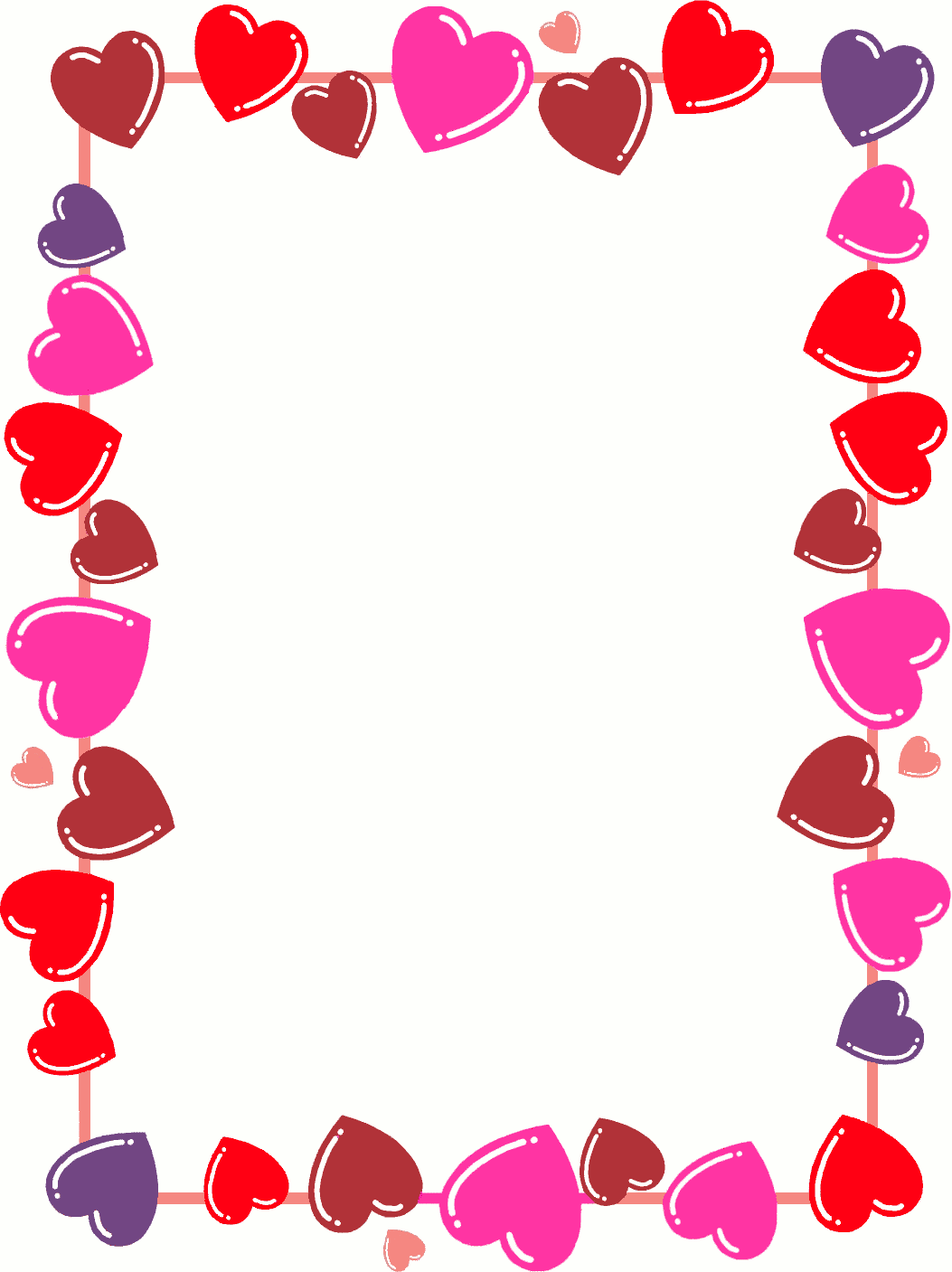 Valentine's Clipart. Valentines day border, Page borders