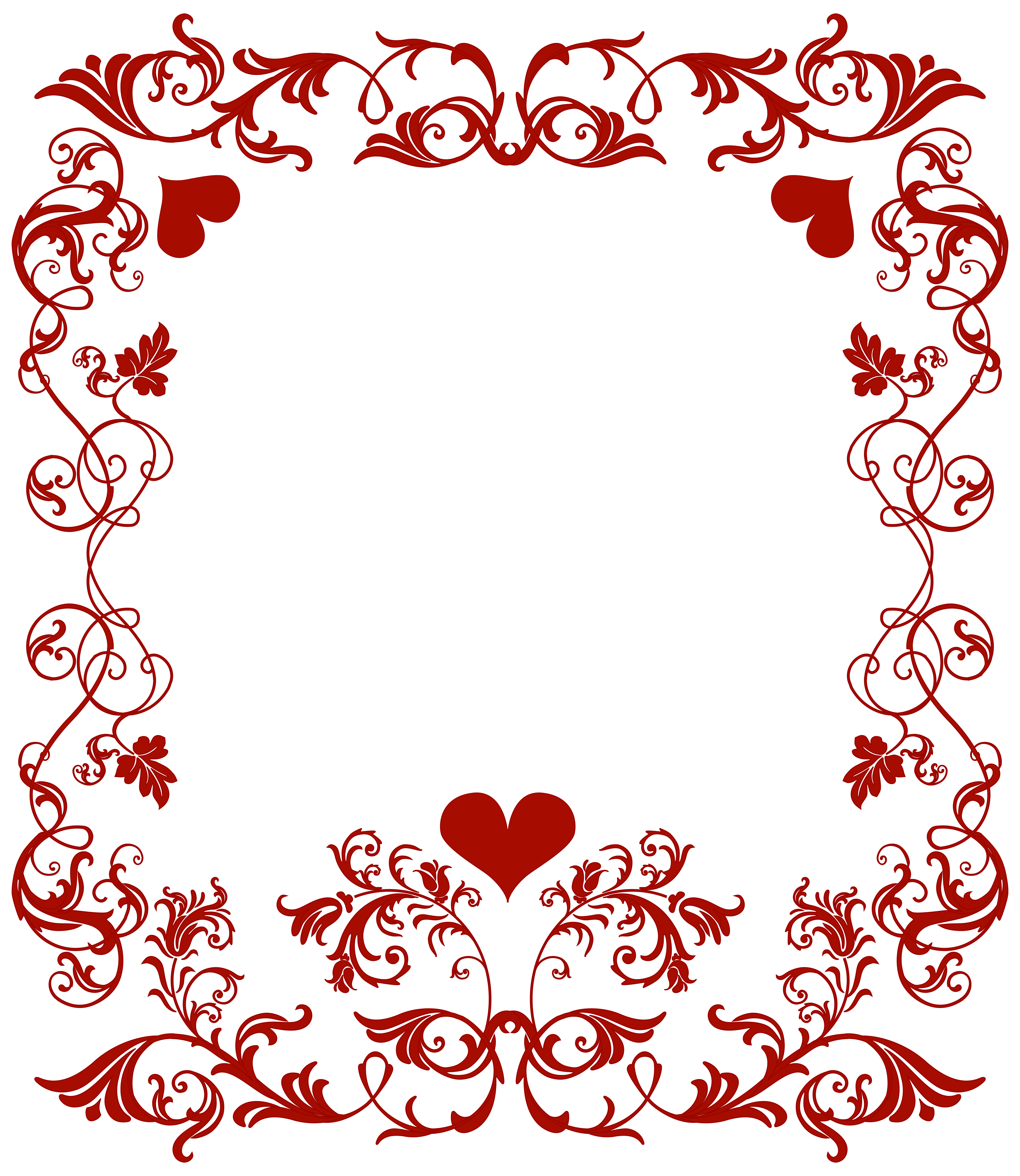 Valentine's Day Decorative Border Transparent PNG Clip Art