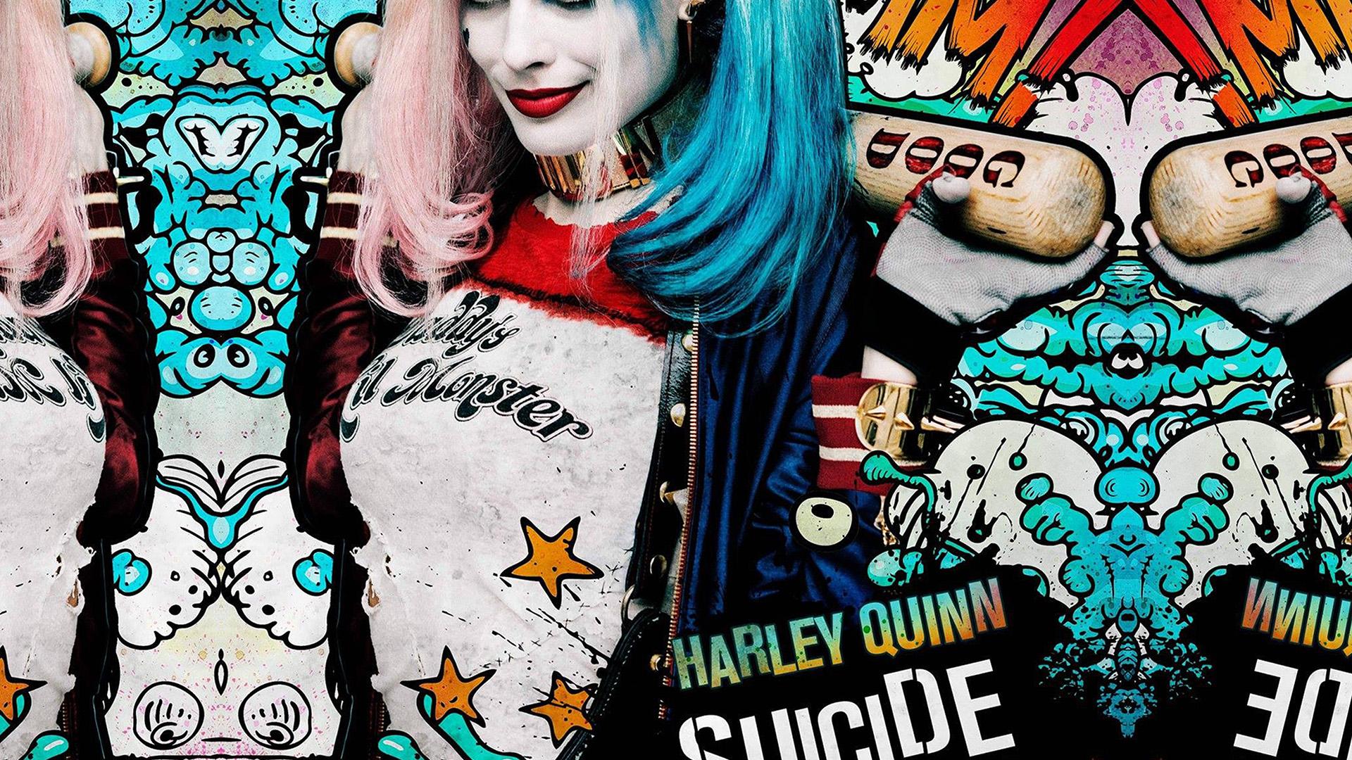 Suicide Squad Film Poster Art Illustration Joker Haley