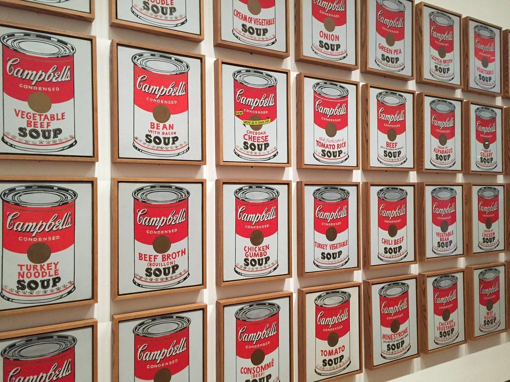Andy Warhol Campbell Soup Cans. MOMA York City. Mark