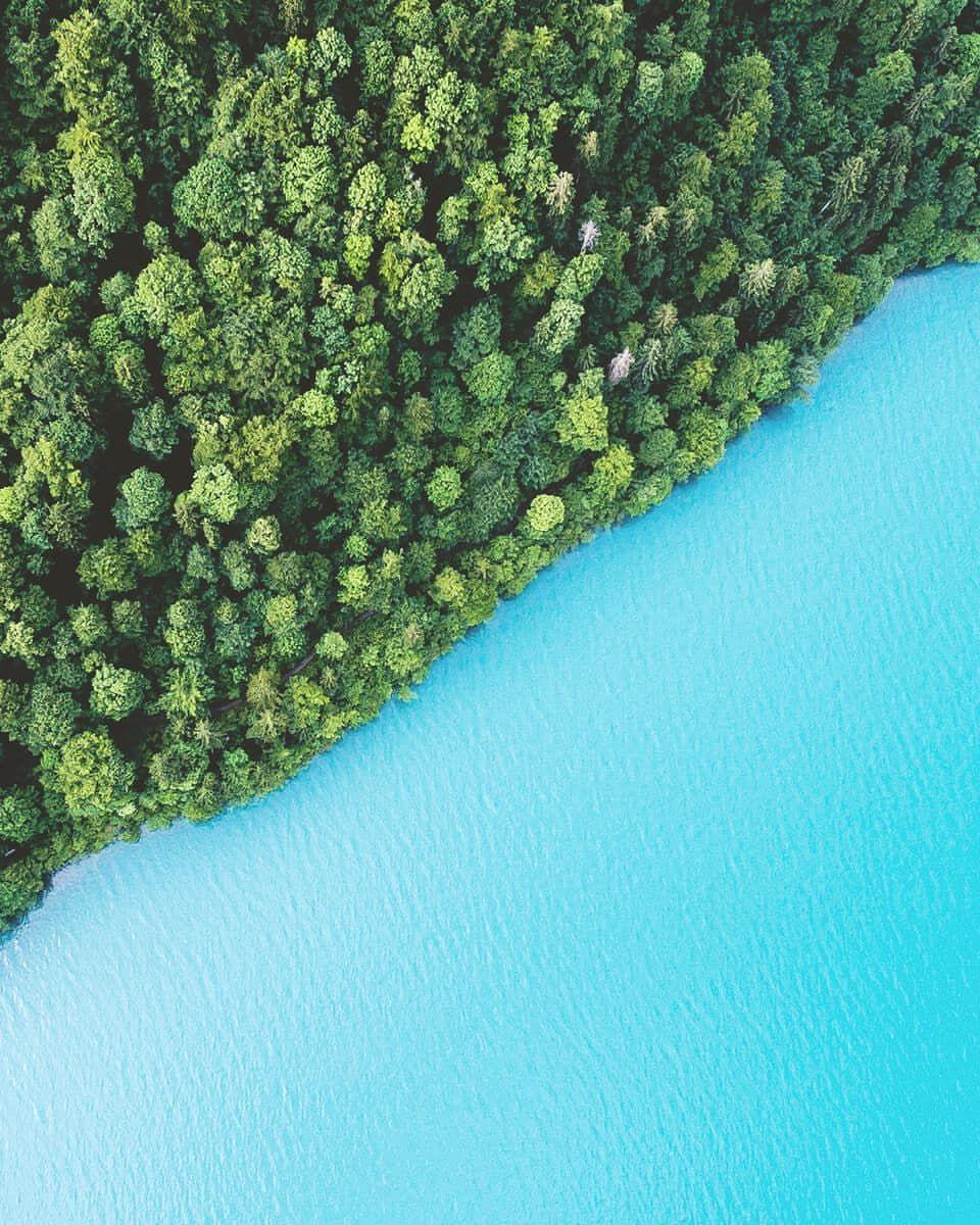 Lake Brienz, Switzerland. Image via Tumblr. Aerial