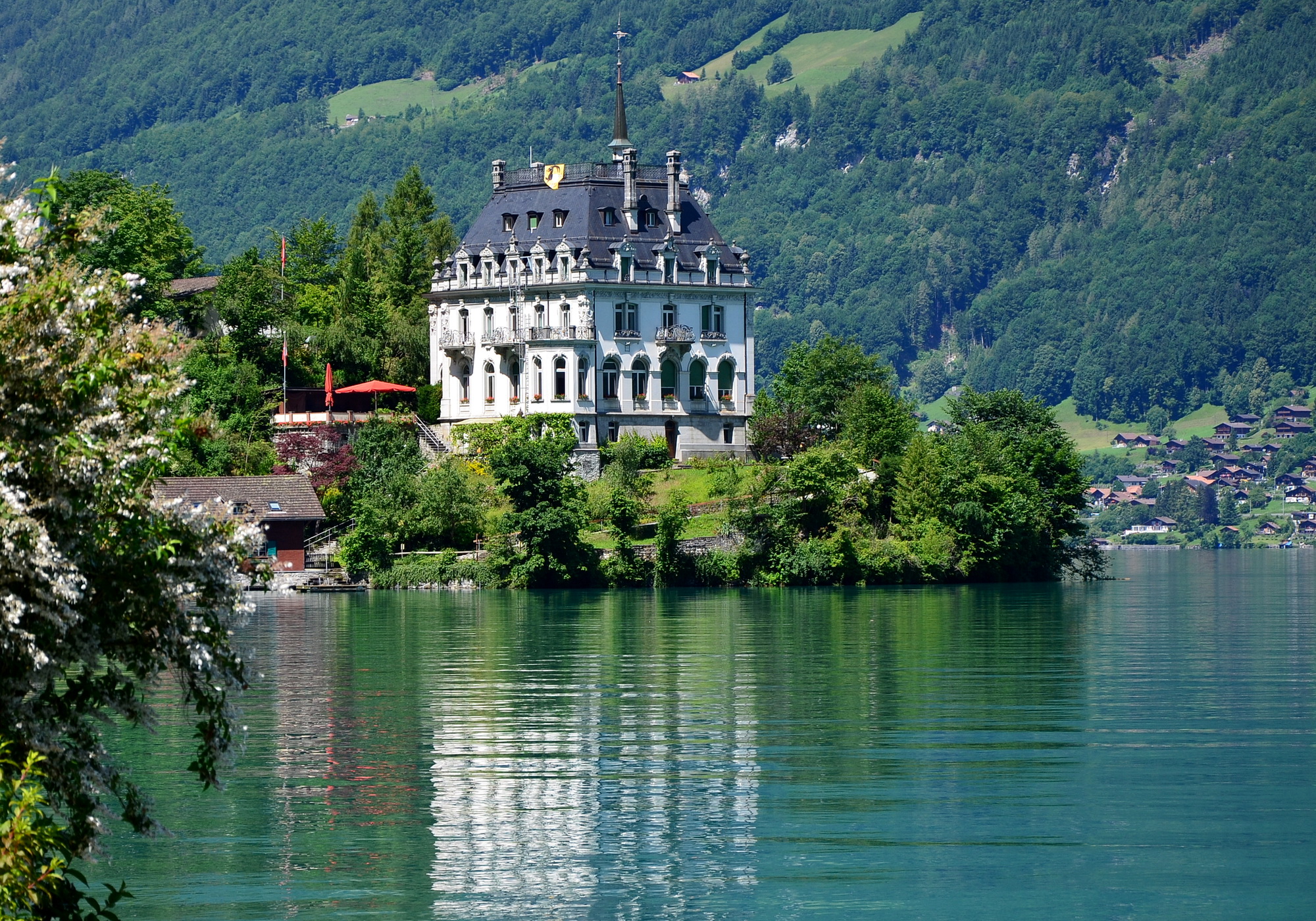 Switzerland Iseltwald at Lake Brienz HD Wallpaper