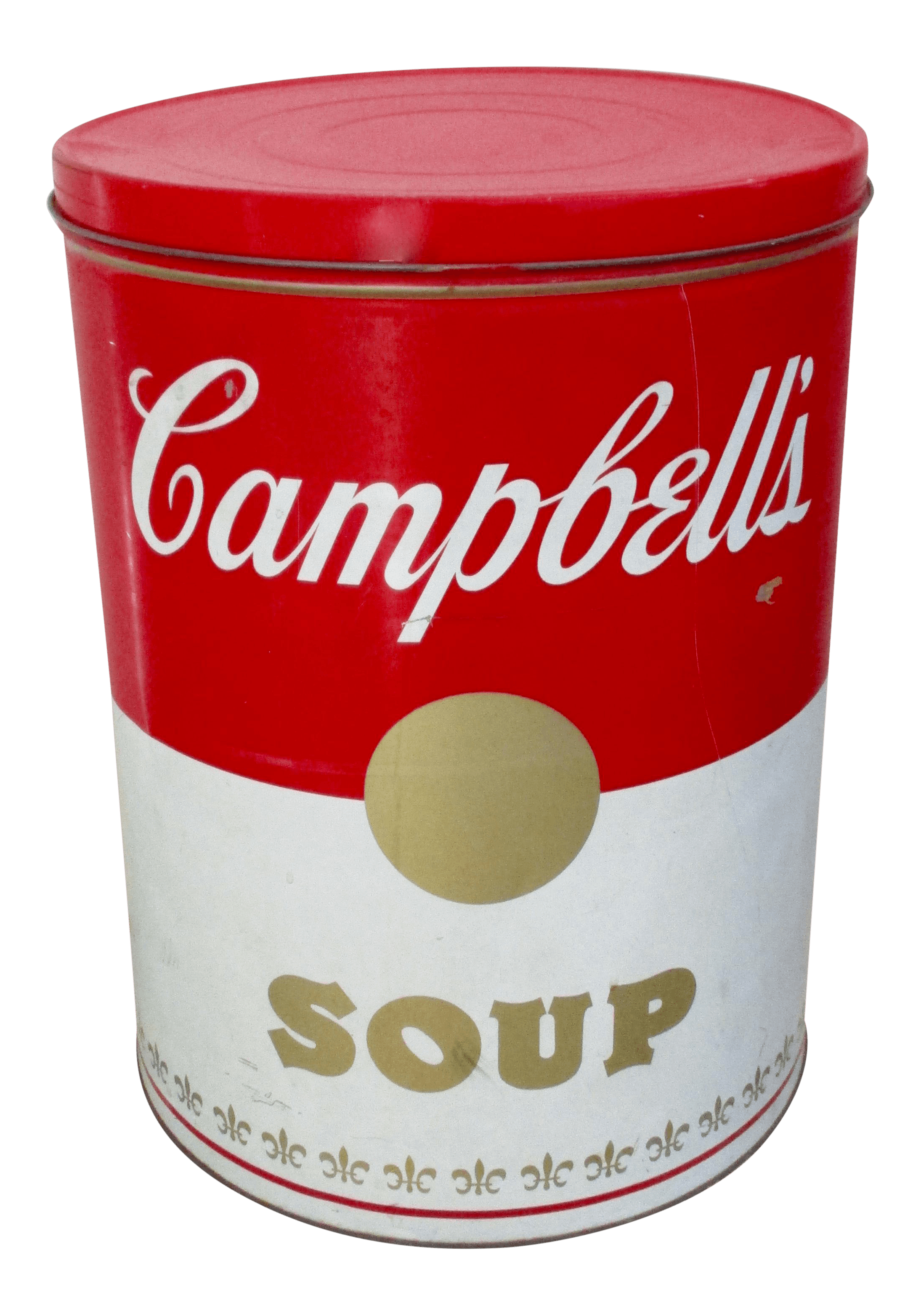 Andy Warhol Style Campbell's Soup Bin Umbrella Stand Trash Can