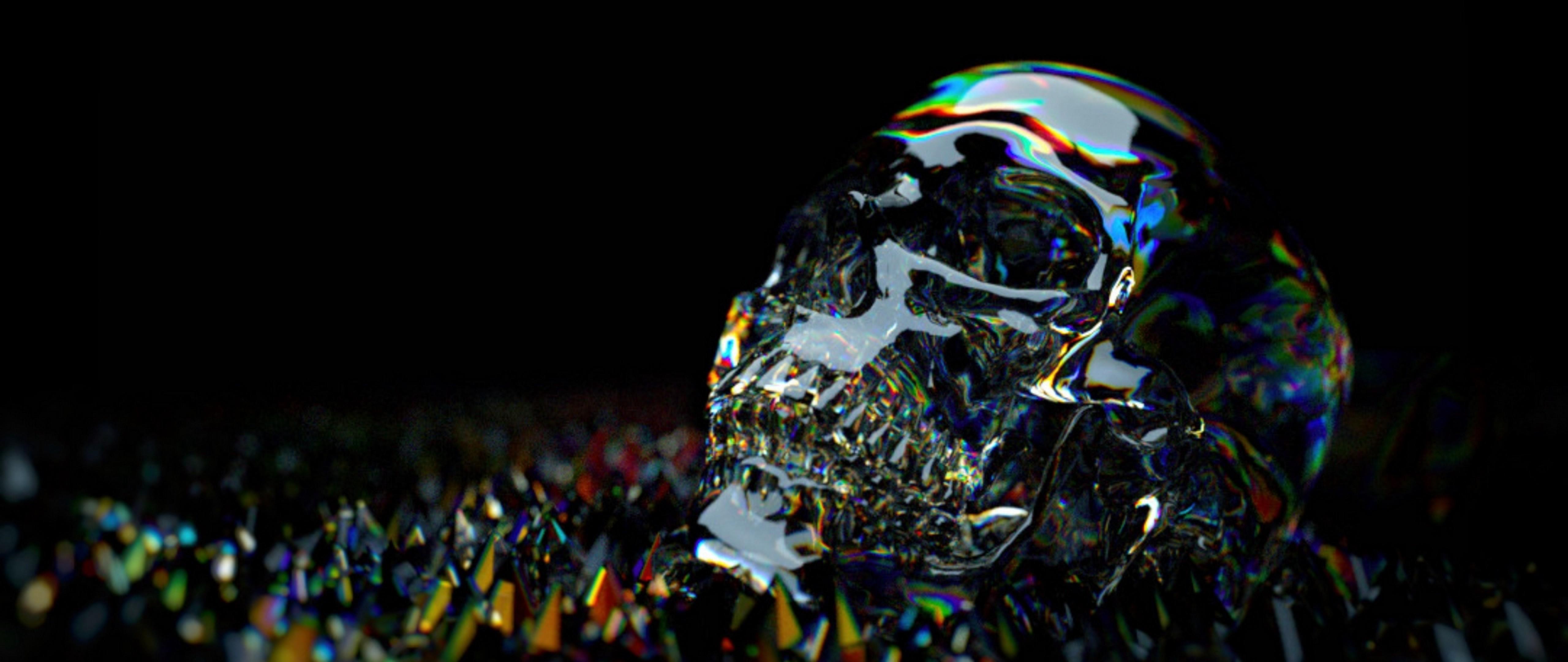 Shiny skull HD Wallpaper 4K Ultra HD Wide TV Wallpaper