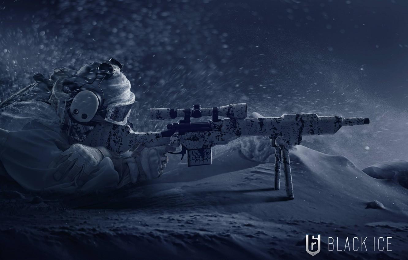 Wallpaper winter, weapons, art, soldiers, Tom Clancy`s Rainbow Six