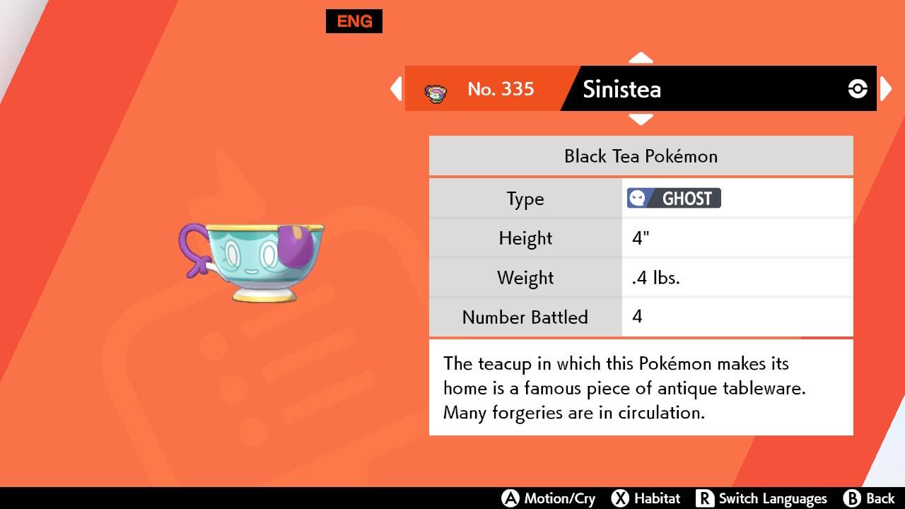 Pokemon Sword & Shield: How To Evolve Sinistea Into