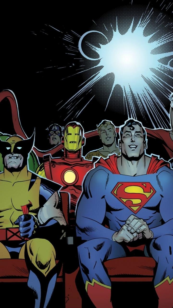 Comics DC Vs. Marvel (720x1280) Wallpaper