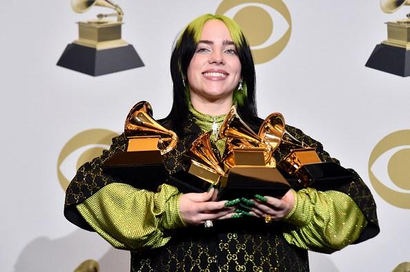 Billie Eilish wins big at Grammys. KRON4 Eilish 2020 Wallpaper