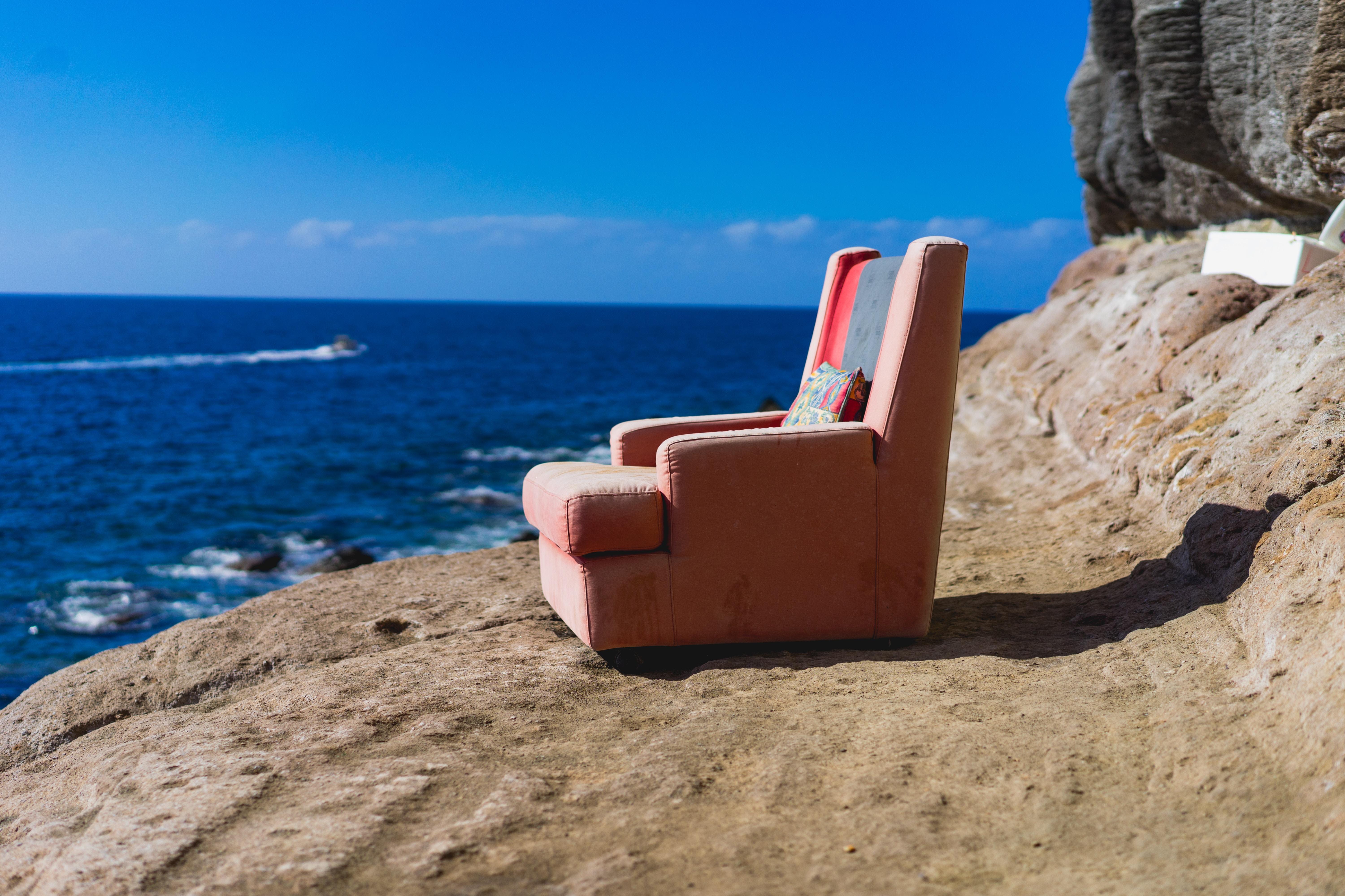 6000x4000 #ocean, #abstract, #seat, #chair, #coast