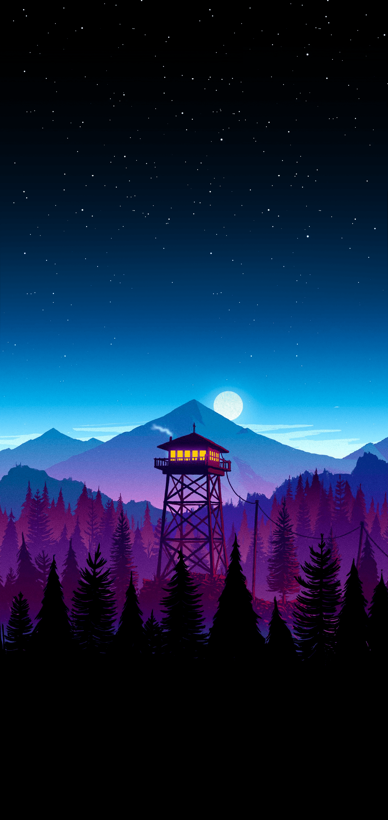 Firewatch wallpaper I made for my iPhone X. Minimalist