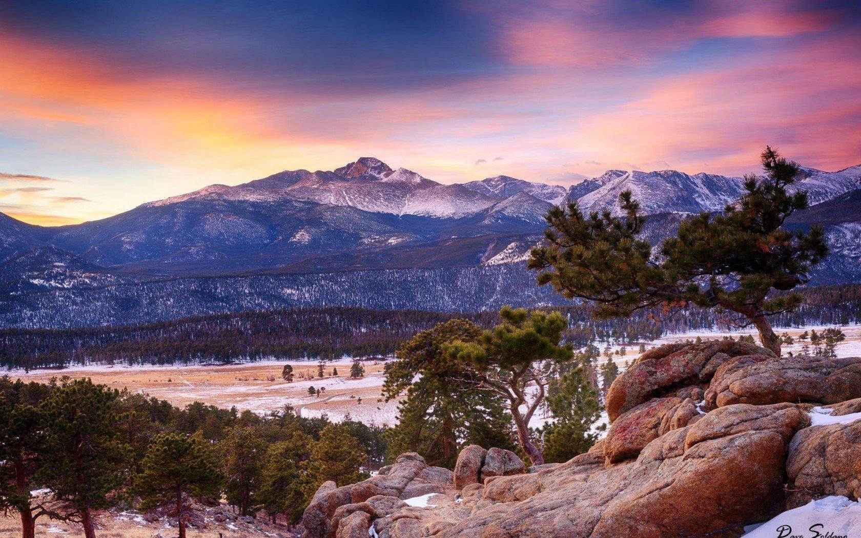 Rocky Mountain Snow Nature Landscape  HD POSTER