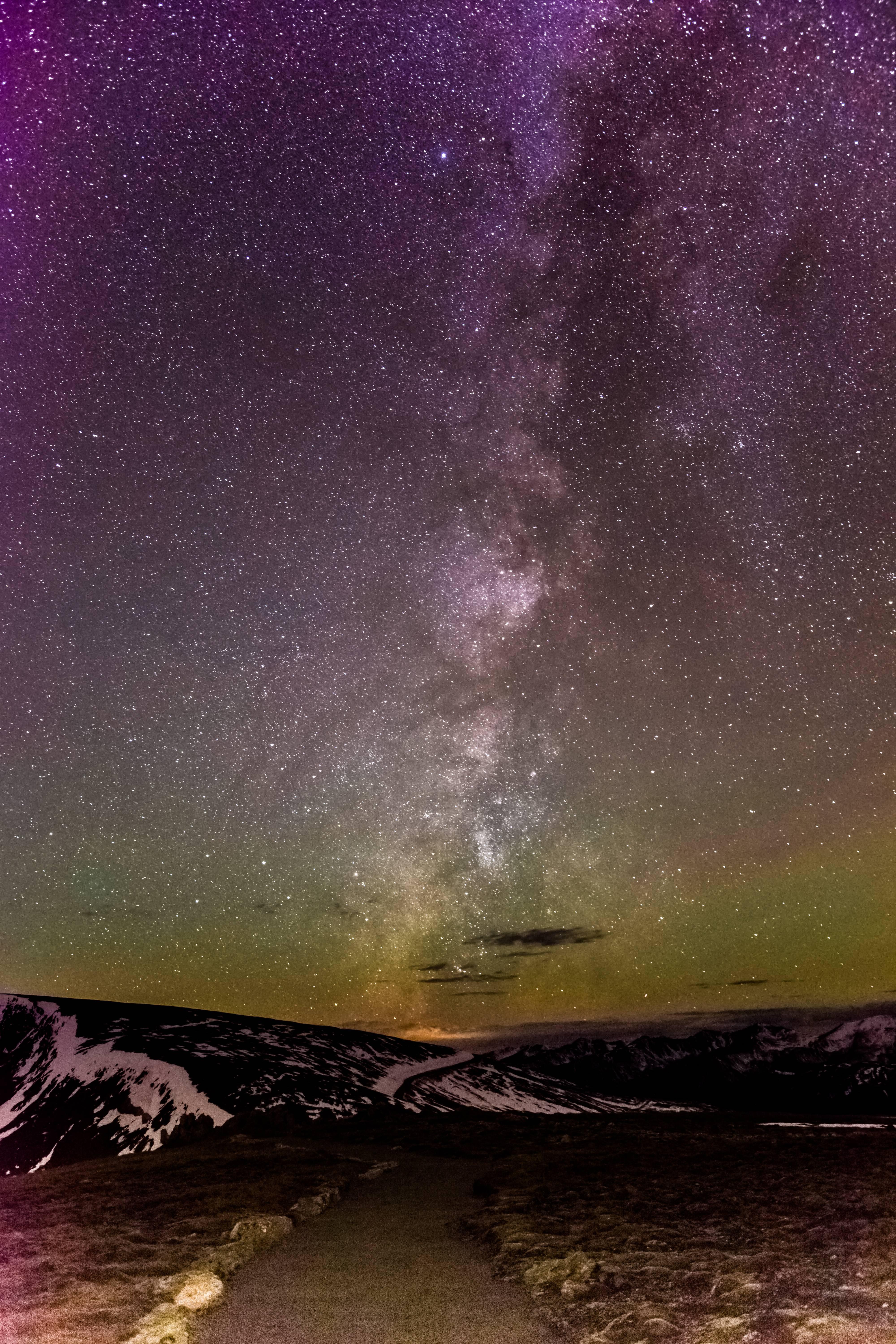 Winter Night Sky in Rocky Mountain National Park, CO